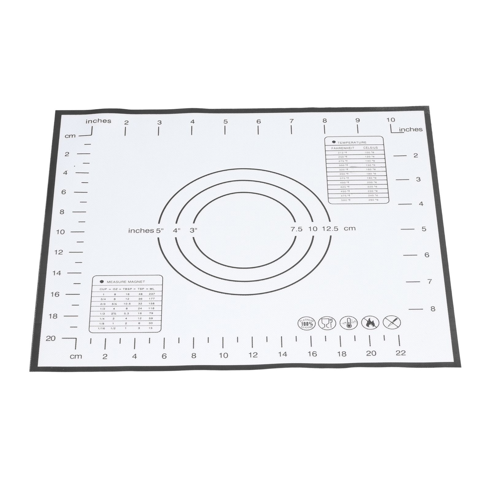 Baking Mat Silicone Non Slip Heat Resistant Dough Mat with Scale for Home view 10