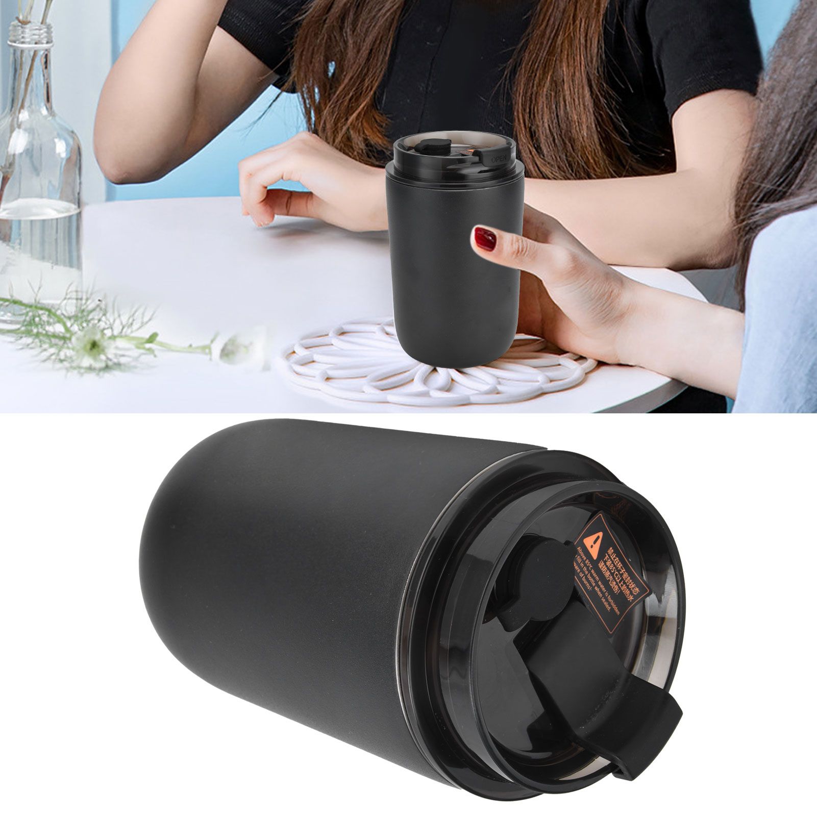 280ml Coffee Cup Household Portable Large Capacity Silicone Stainless Steel view 12