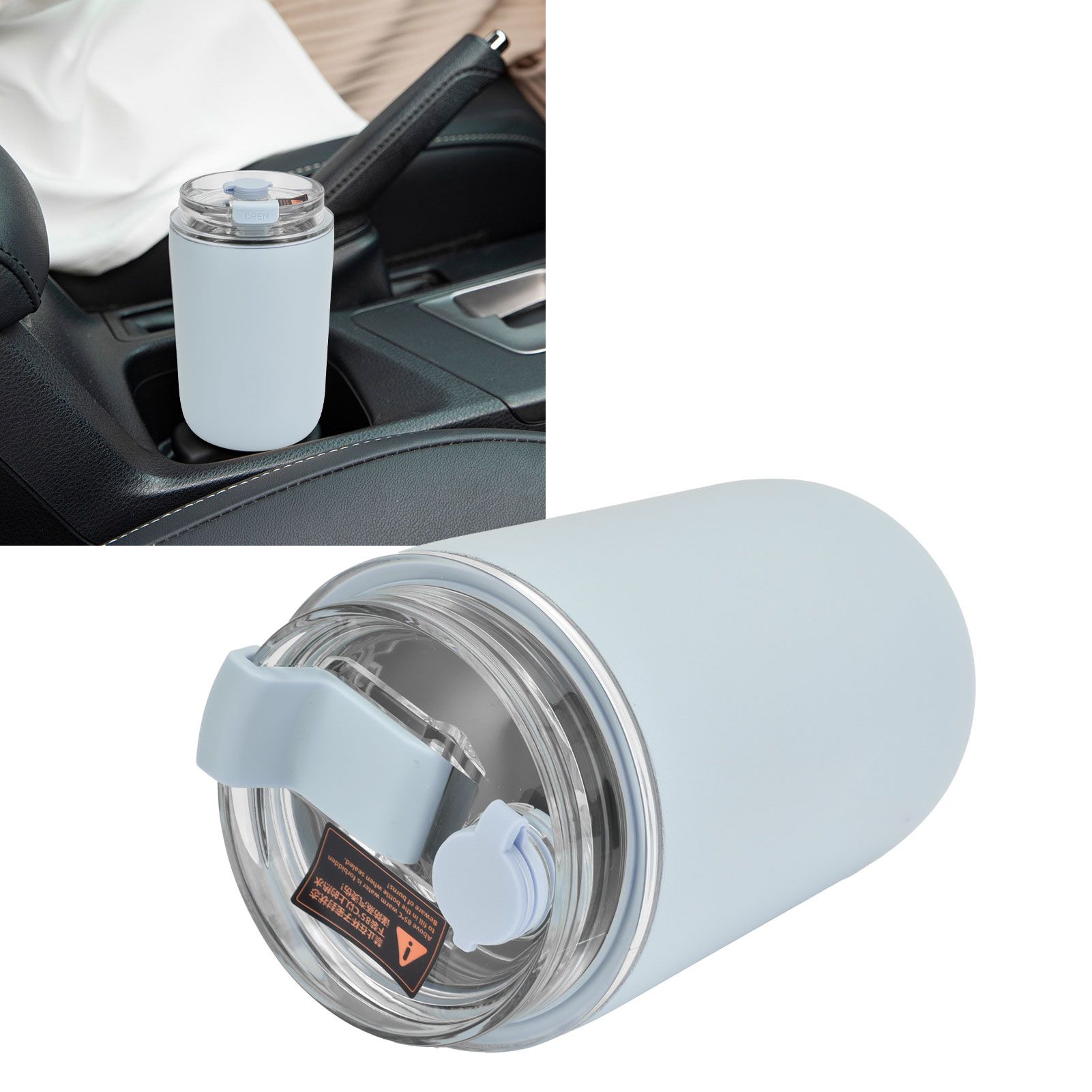 280ml Coffee Cup Household Portable Large Capacity Silicone Stainless Steel view 11