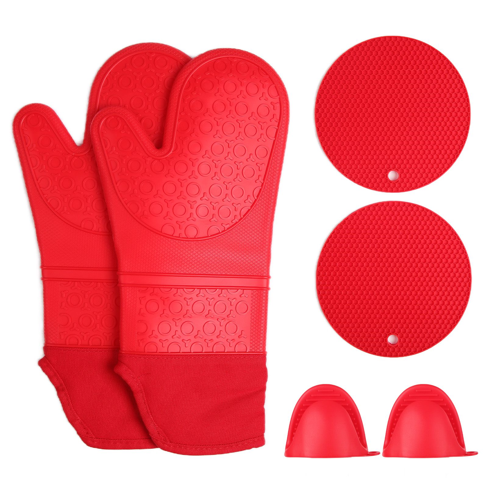 Insulation Gloves Thickened Silicone Barbecue Microwave Oven Anti Scalding