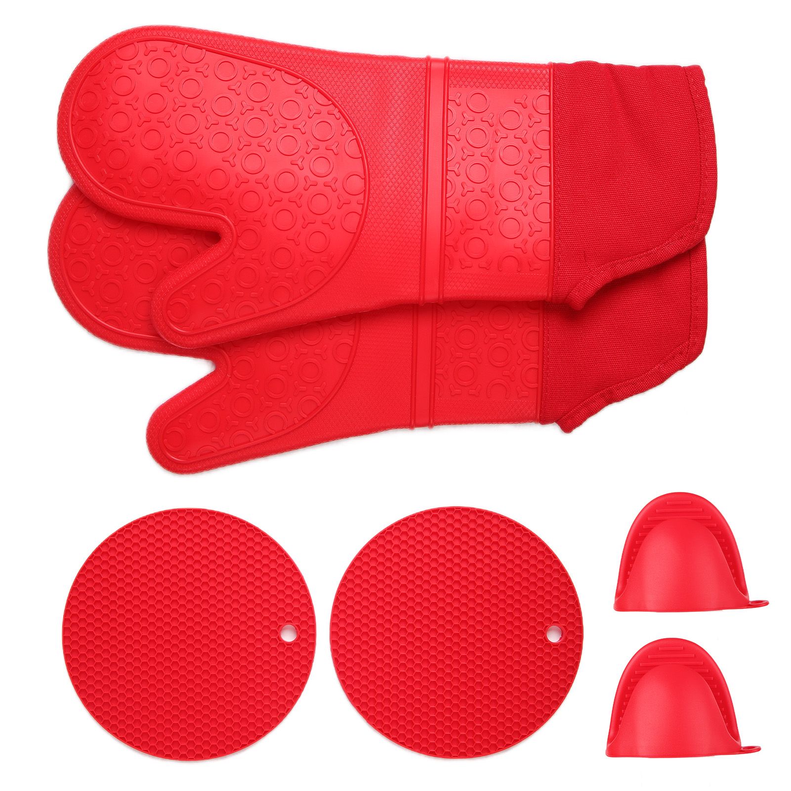 Insulation Gloves Thickened Silicone Barbecue Microwave Oven Anti Scalding view 3