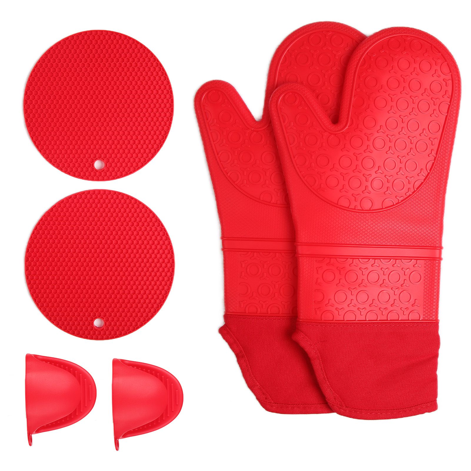 Insulation Gloves Thickened Silicone Barbecue Microwave Oven Anti Scalding view 4