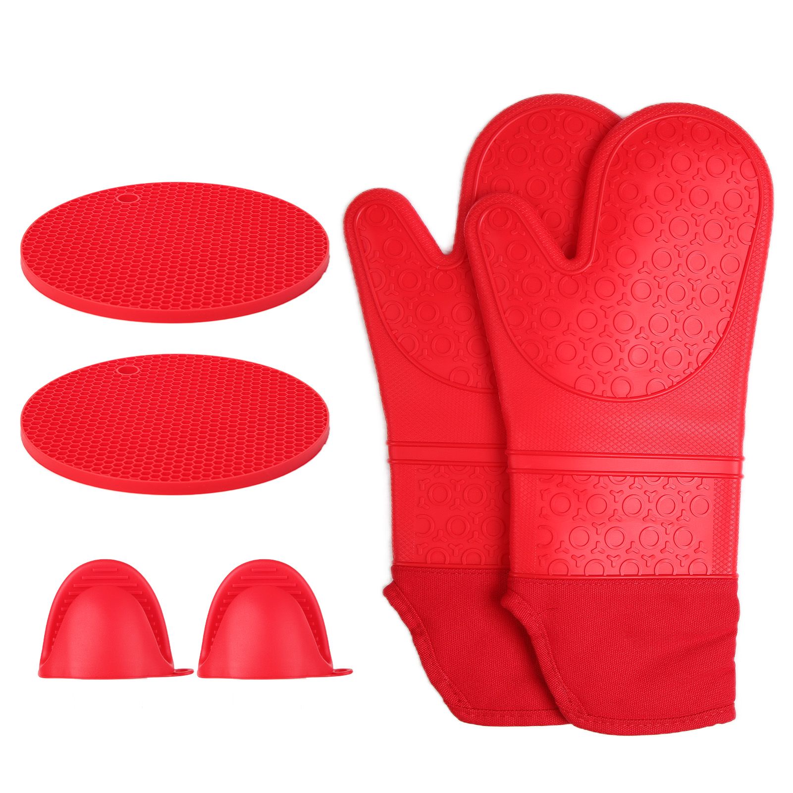 Insulation Gloves Thickened Silicone Barbecue Microwave Oven Anti Scalding view 6