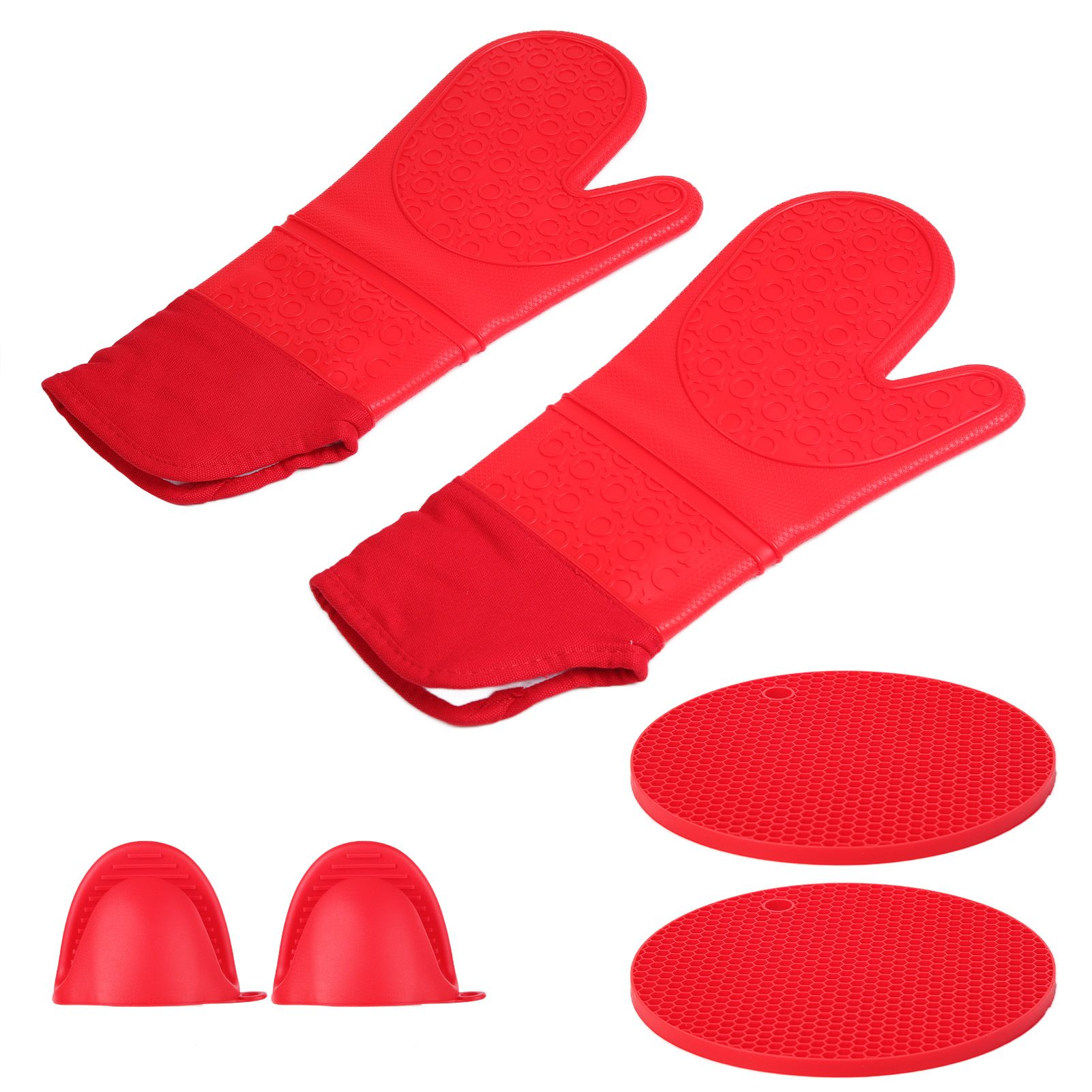 Insulation Gloves Thickened Silicone Barbecue Microwave Oven Anti Scalding view 7