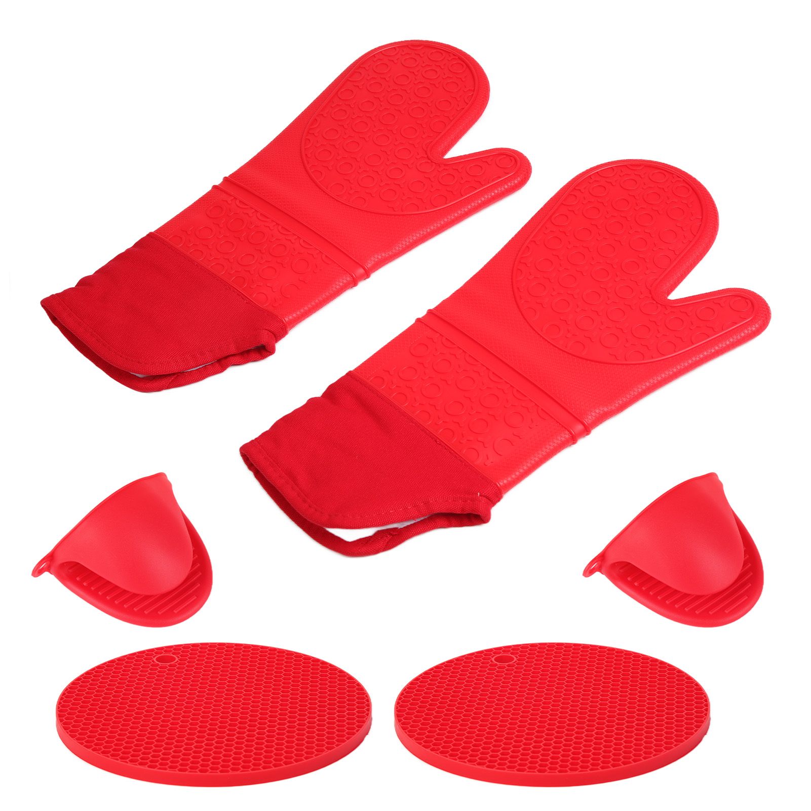 Insulation Gloves Thickened Silicone Barbecue Microwave Oven Anti Scalding view 8