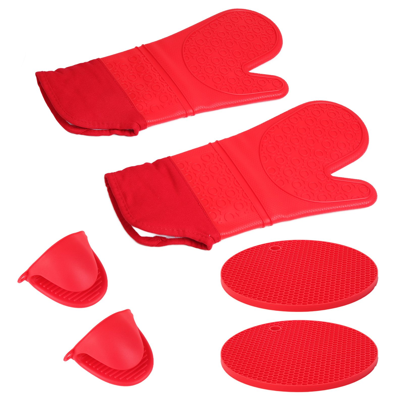 Insulation Gloves Thickened Silicone Barbecue Microwave Oven Anti Scalding view 9