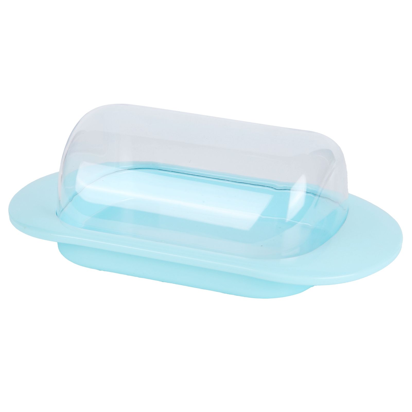 Round Edge Plastic Butter Storage Box Cheese Dessert Bread Server Keeper with view 4