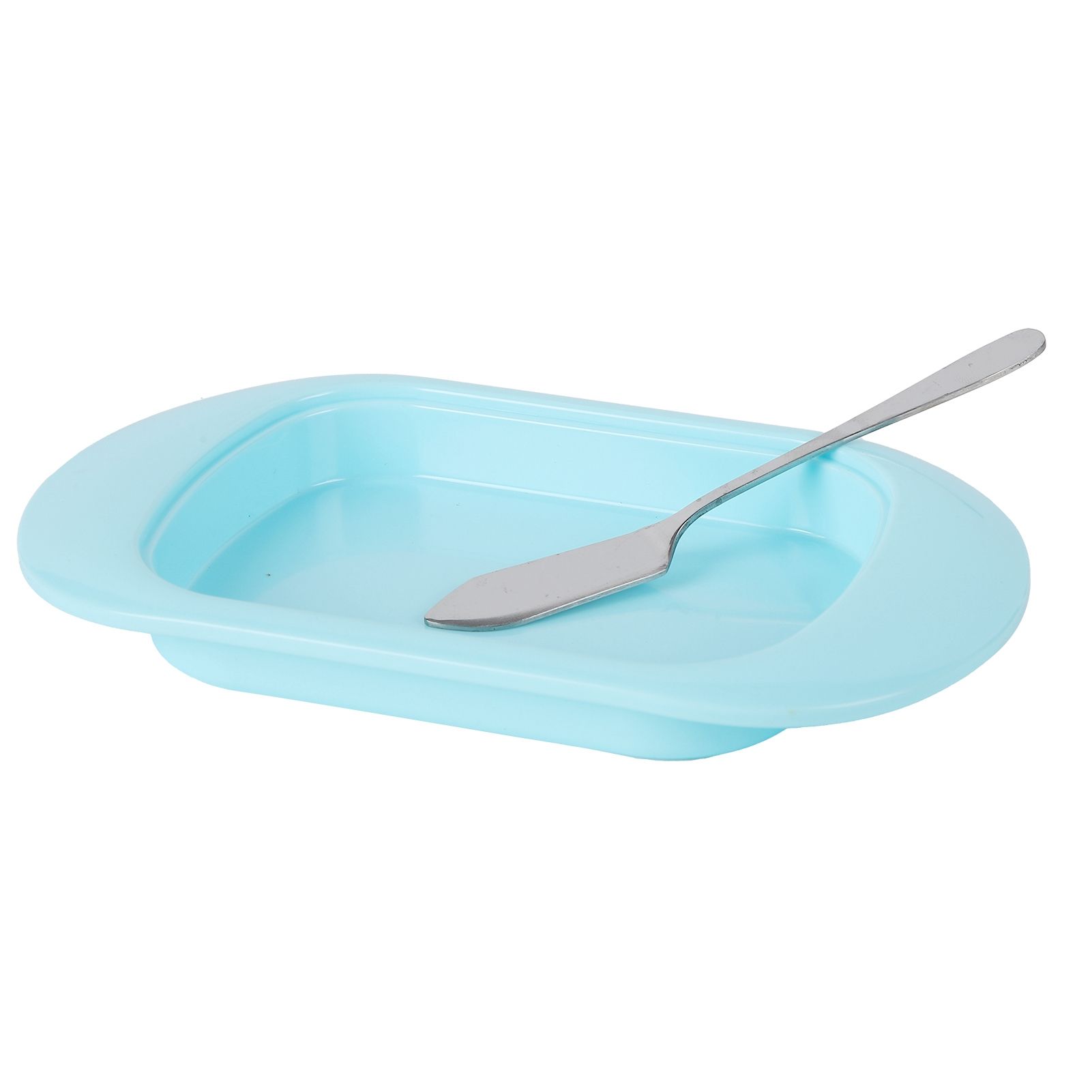 Round Edge Plastic Butter Storage Box Cheese Dessert Bread Server Keeper with view 5
