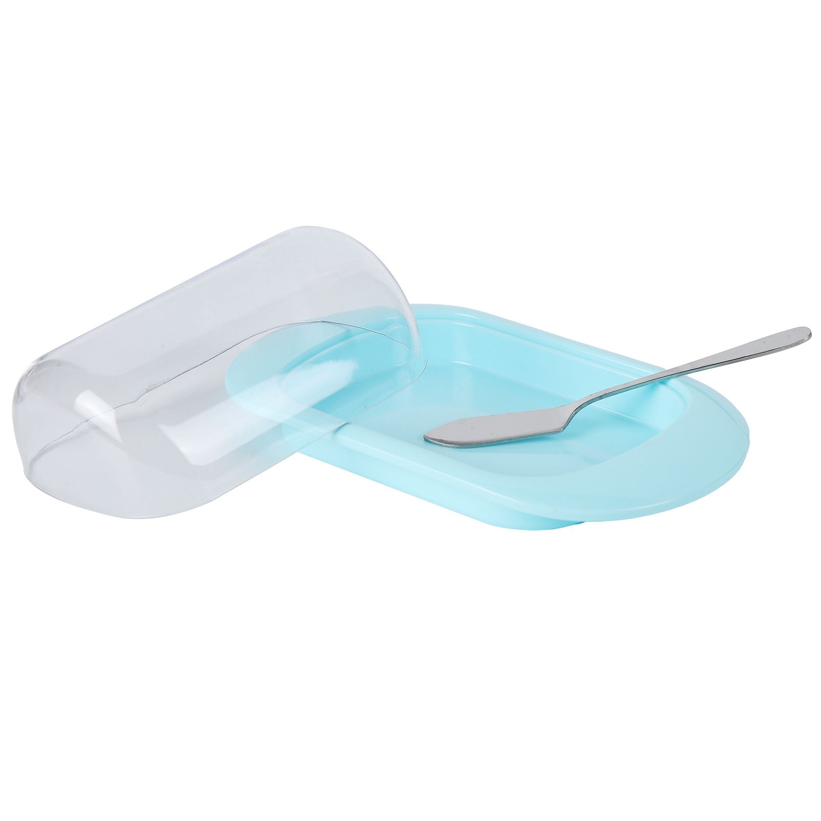 Round Edge Plastic Butter Storage Box Cheese Dessert Bread Server Keeper with view 7