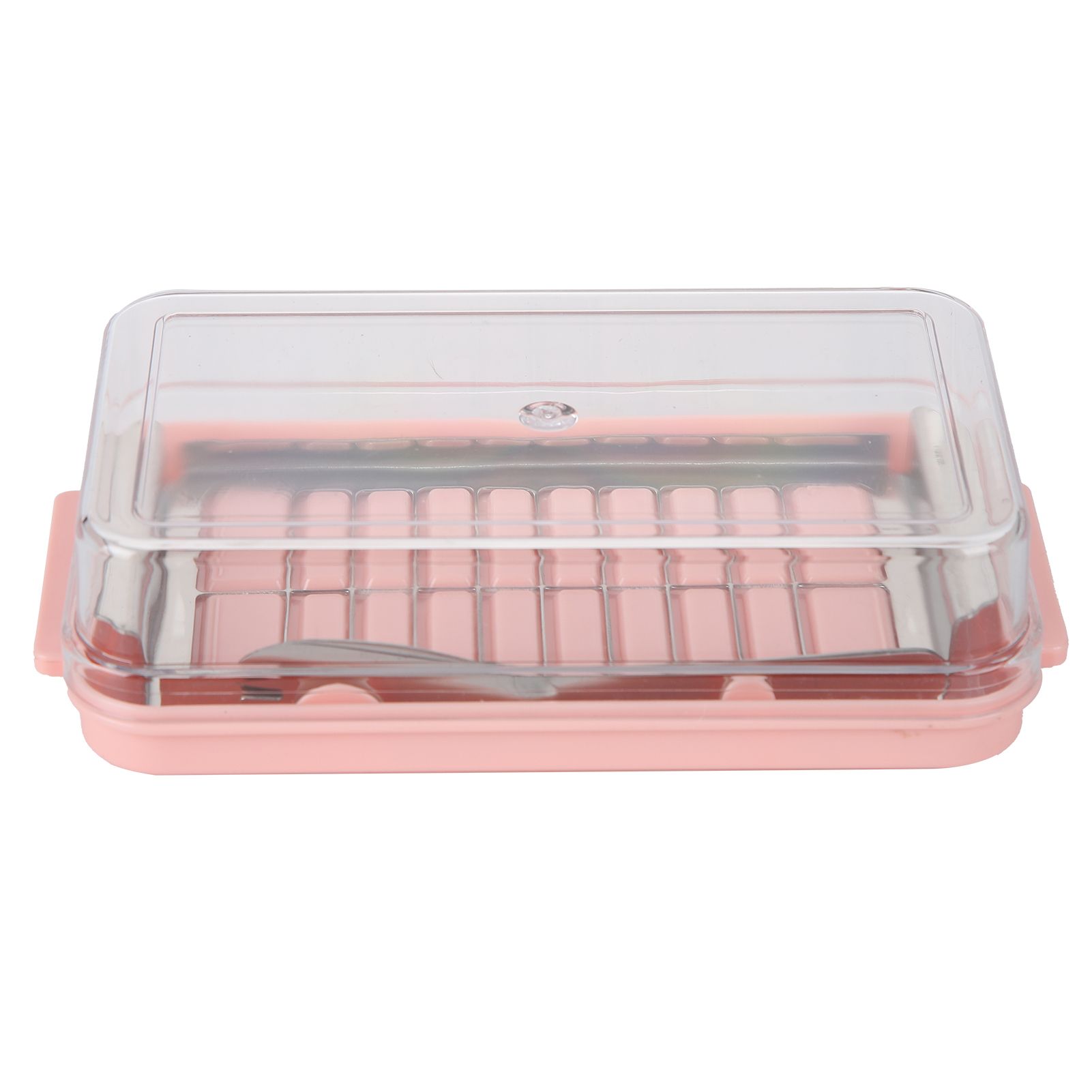 Stainless Steel Butter Cutter Container Butter Storage Box with Transparent