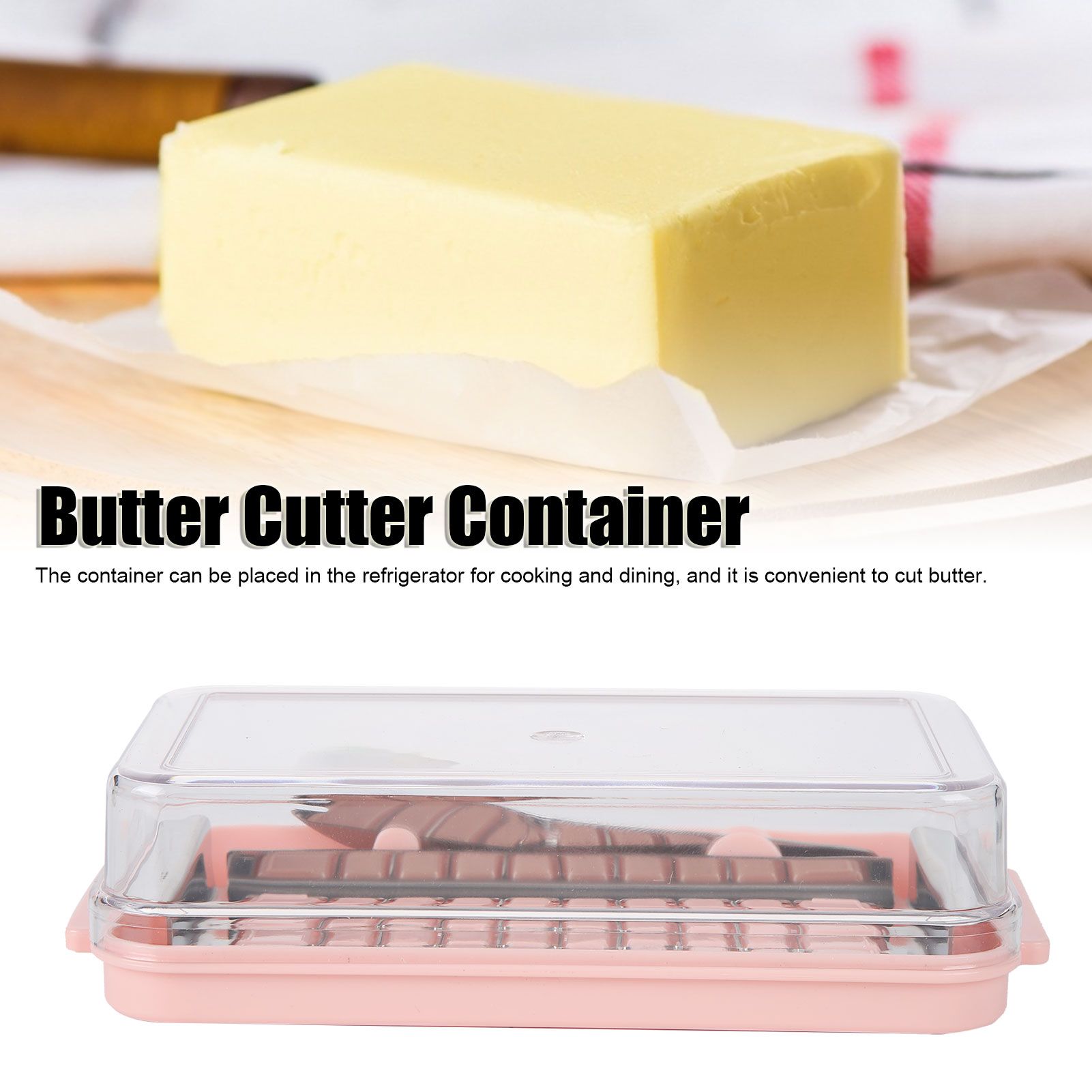 Stainless Steel Butter Cutter Container Butter Storage Box with Transparent view 14