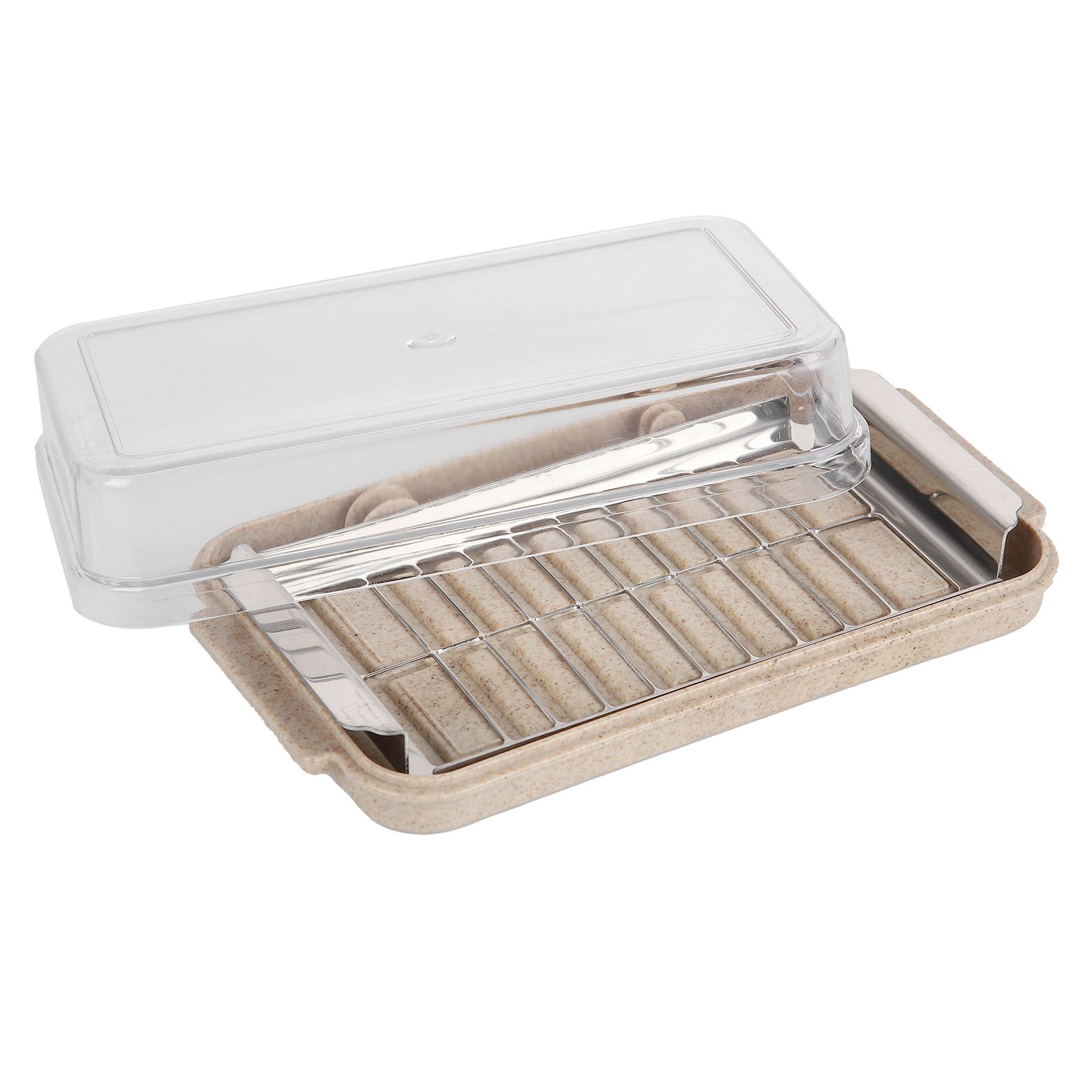 Stainless Steel Butter Cutter Container Butter Storage Box with Transparent view 8