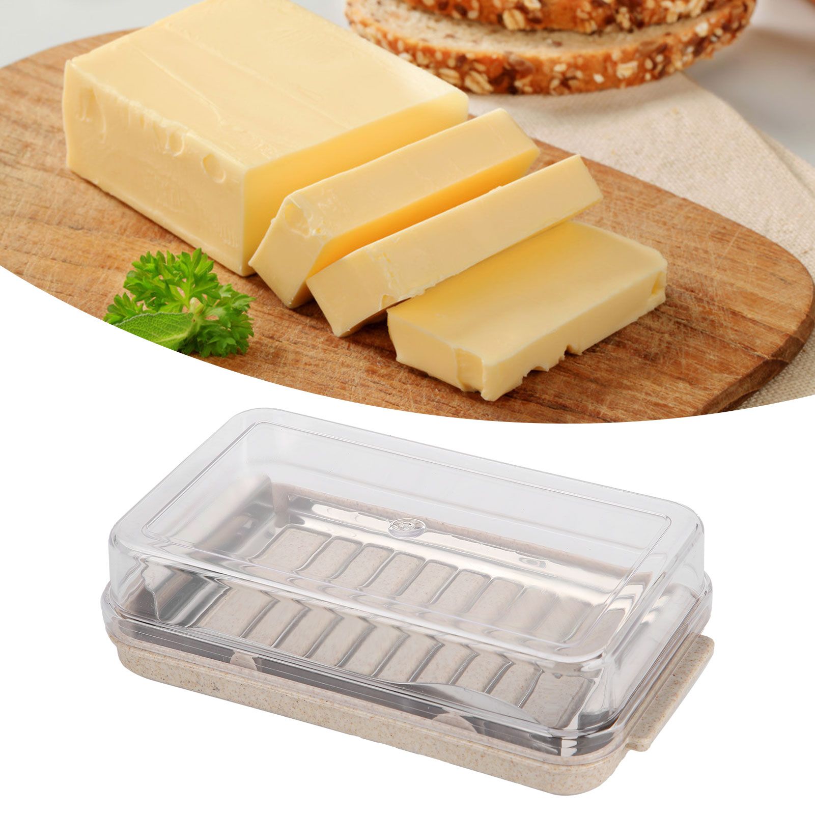 Stainless Steel Butter Cutter Container Butter Storage Box with Transparent view 11