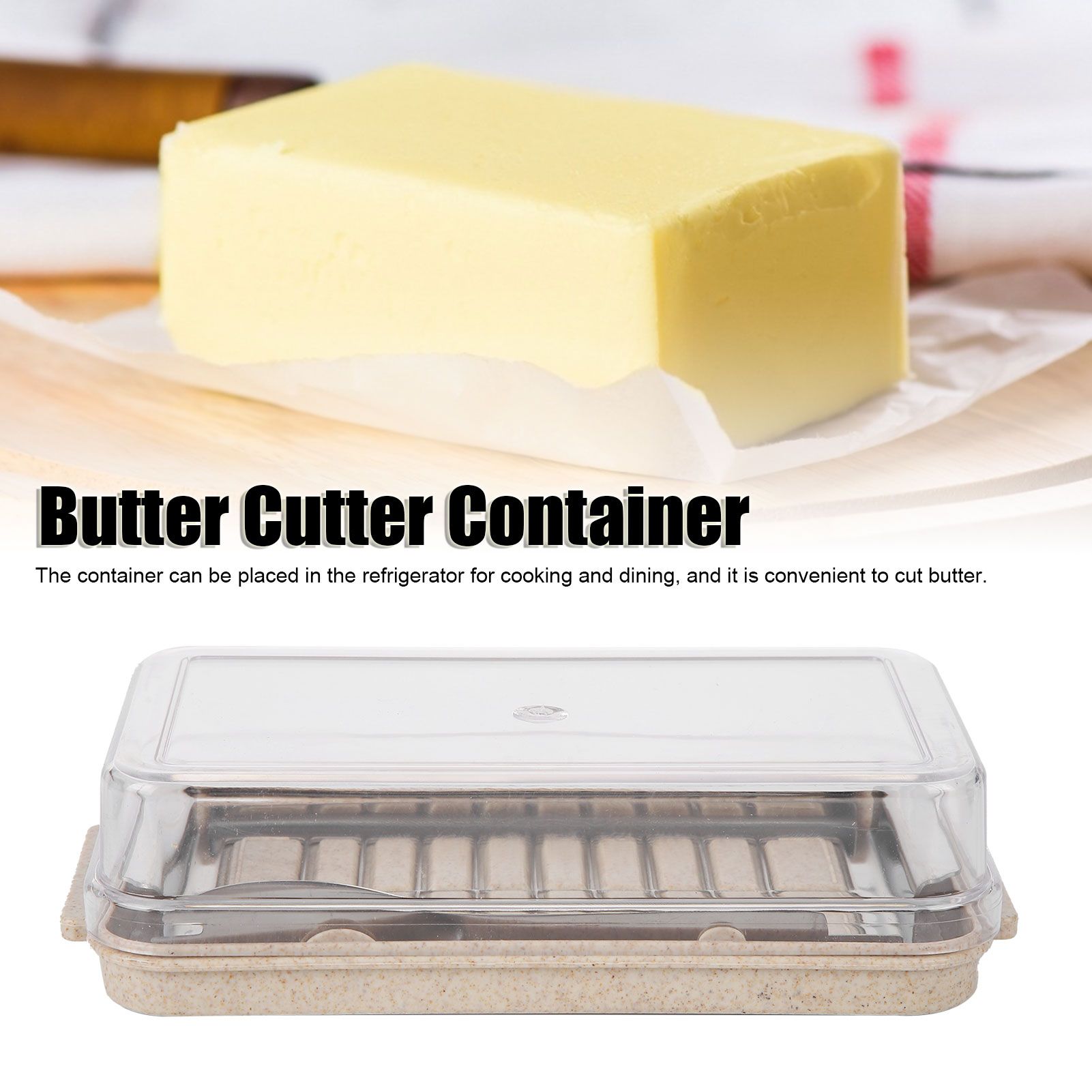 Stainless Steel Butter Cutter Container Butter Storage Box with Transparent view 14