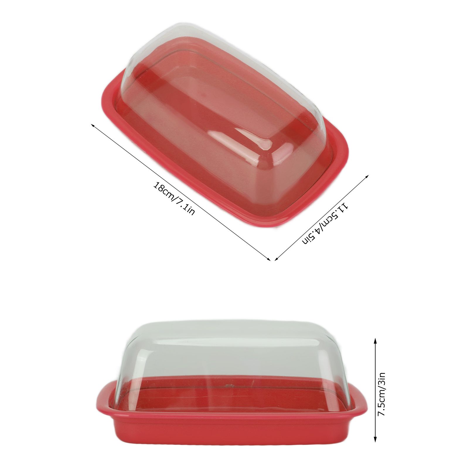 Curved Butter Storage Box with Lid Cheese Plate Butter Holder Tray Baking Tool view 15