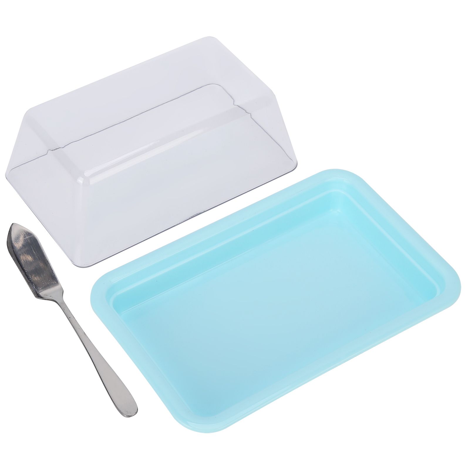 Rectangular Butter Cutting Box with Lid Portable Butter Storage Box for Home view 2