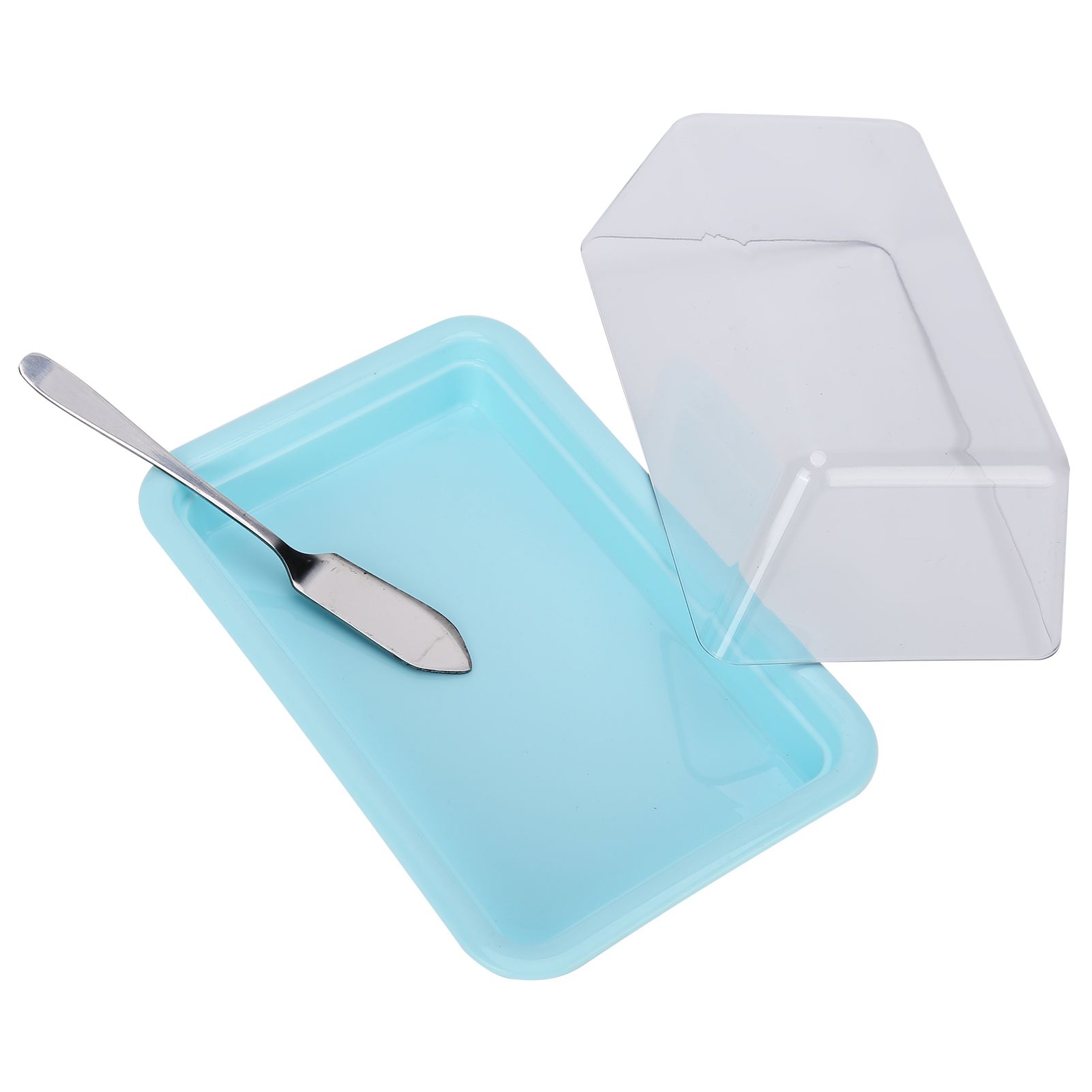 Rectangular Butter Cutting Box with Lid Portable Butter Storage Box for Home view 3