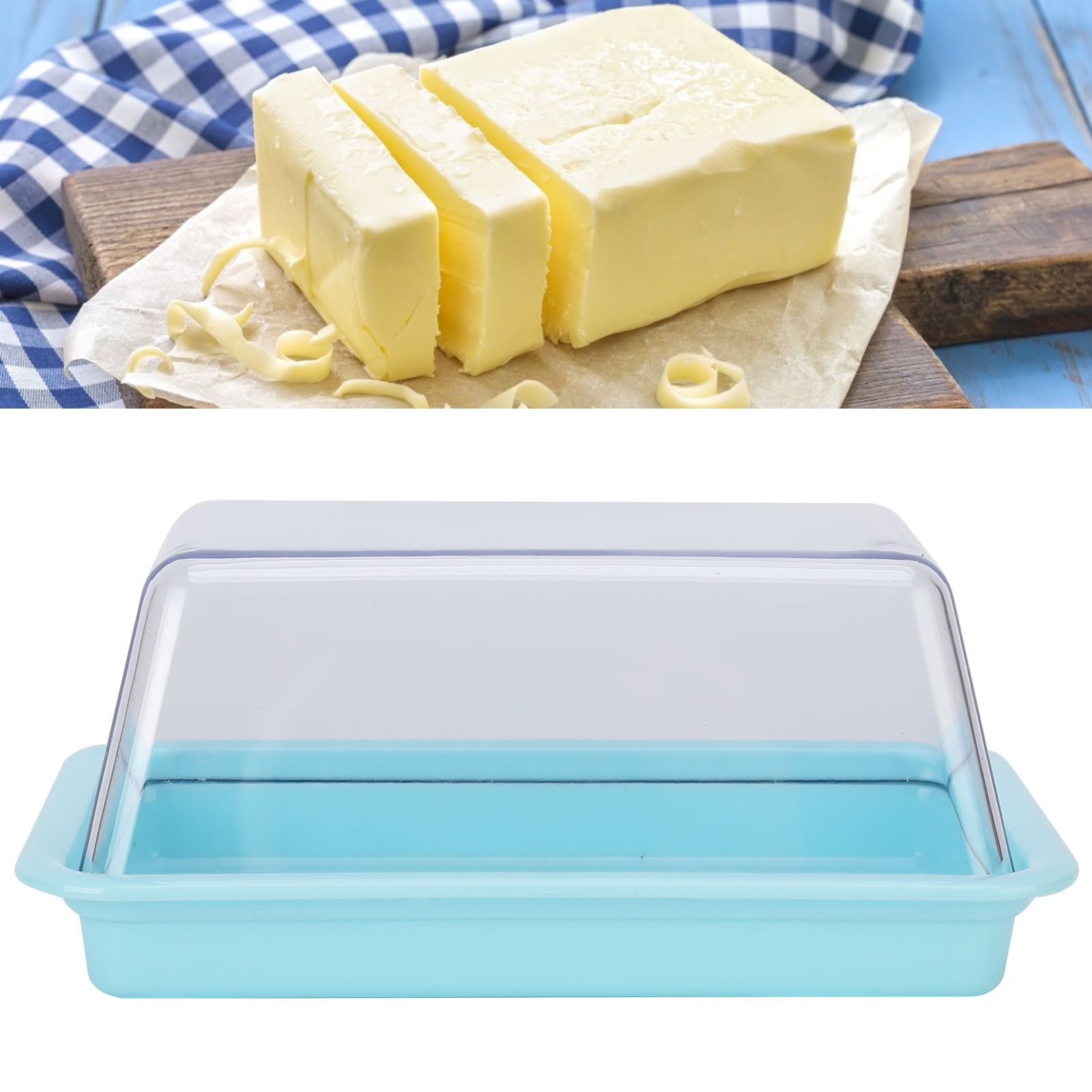 Rectangular Butter Cutting Box with Lid Portable Butter Storage Box for Home view 11
