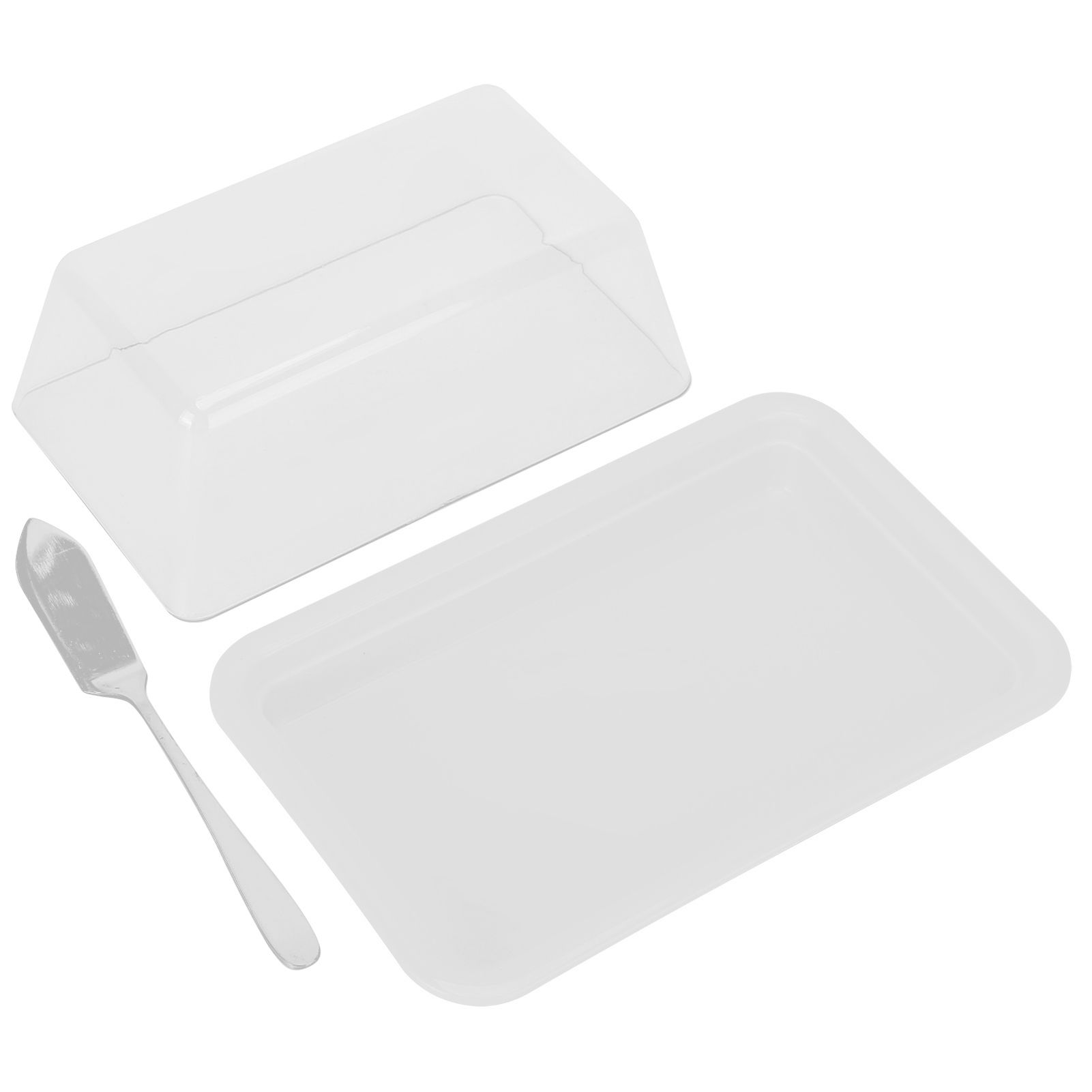 Rectangular Butter Cutting Box with Lid Portable Butter Storage Box for Home view 2