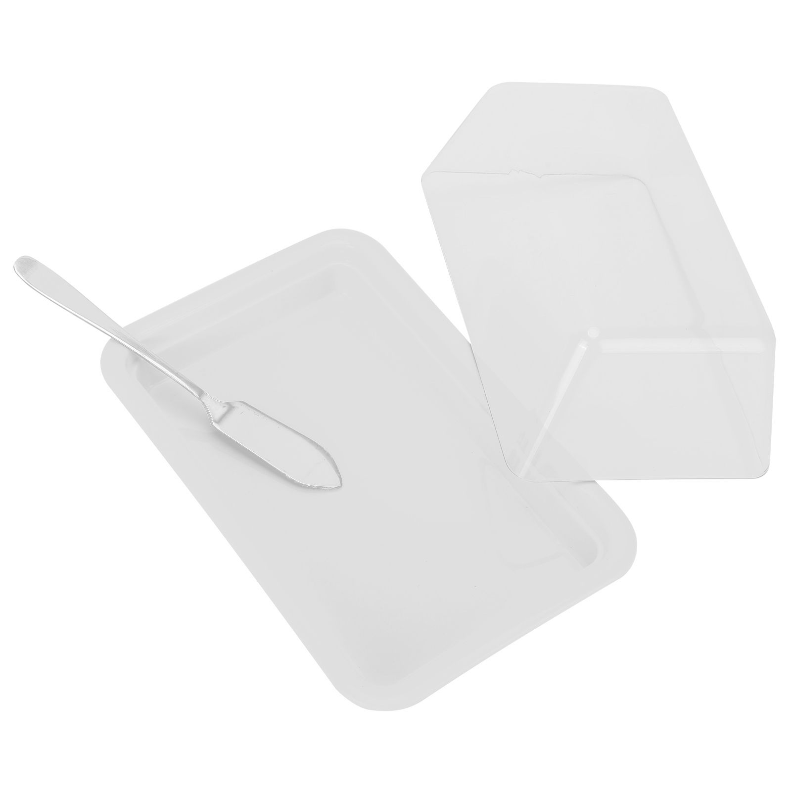 Rectangular Butter Cutting Box with Lid Portable Butter Storage Box for Home view 3