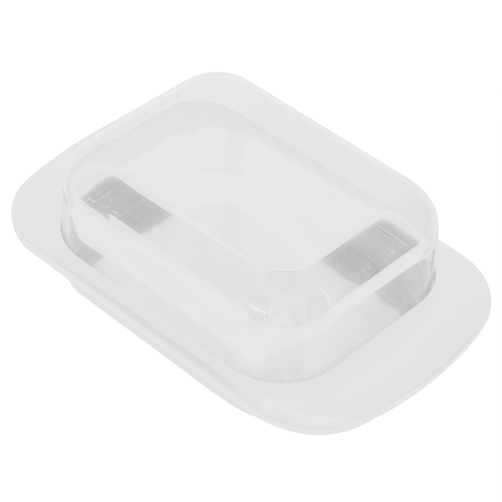 Wide Rectangular Butter Container with Lid Knife Portable Small Cheese Dish view 8