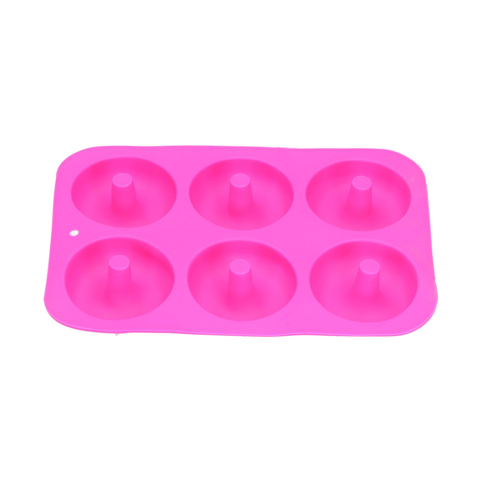 Donut Baking Pans 6 Grid Silicone Non Stick Donut Moulders for DIY Baking Lovers view 2