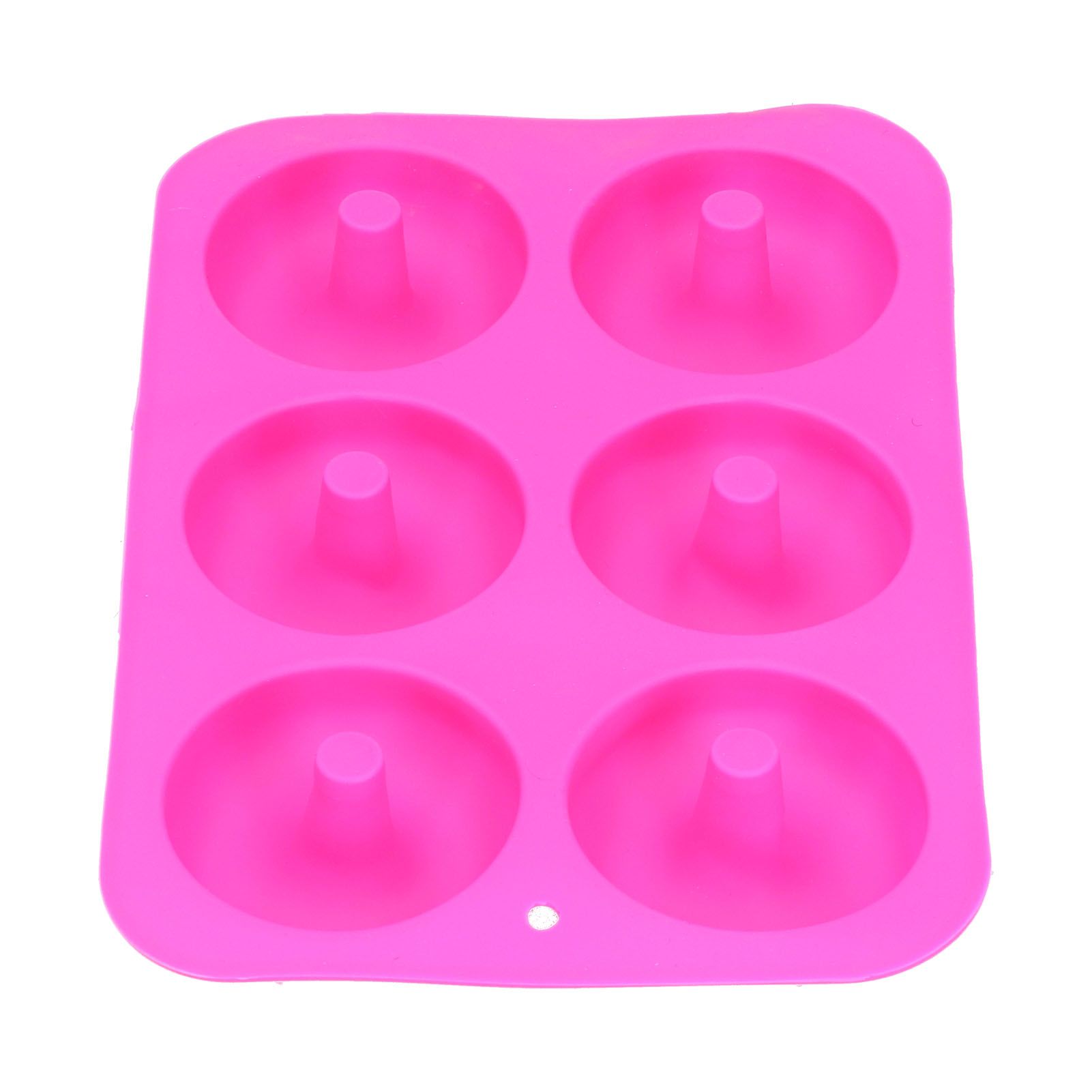 Donut Baking Pans 6 Grid Silicone Non Stick Donut Moulders for DIY Baking Lovers view 4