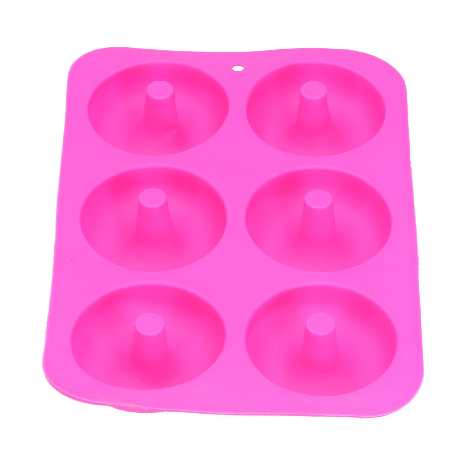 Donut Baking Pans 6 Grid Silicone Non Stick Donut Moulders for DIY Baking Lovers view 7