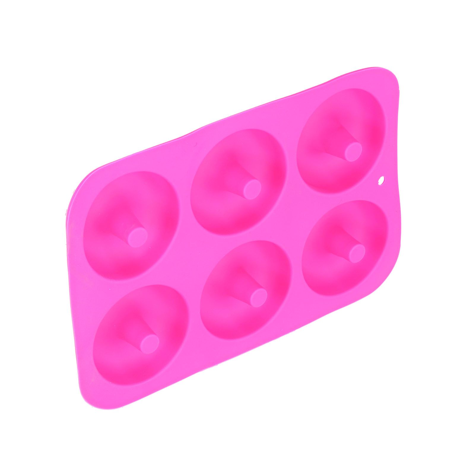 Donut Baking Pans 6 Grid Silicone Non Stick Donut Moulders for DIY Baking Lovers view 9