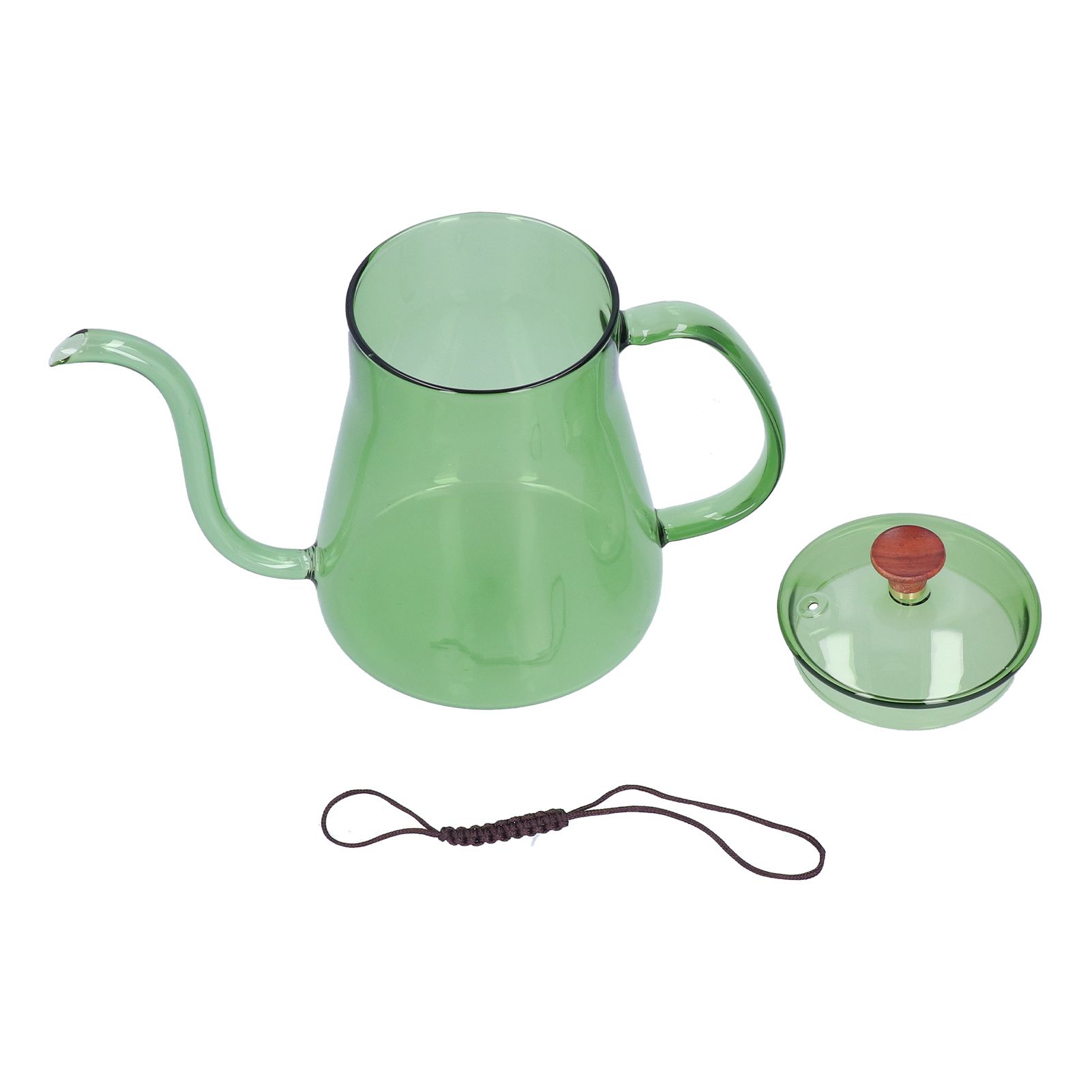 Coffee Kettle Glass Coffee Pot 600ML Coffee Drip Kettle Long Nozzle Kettle for
