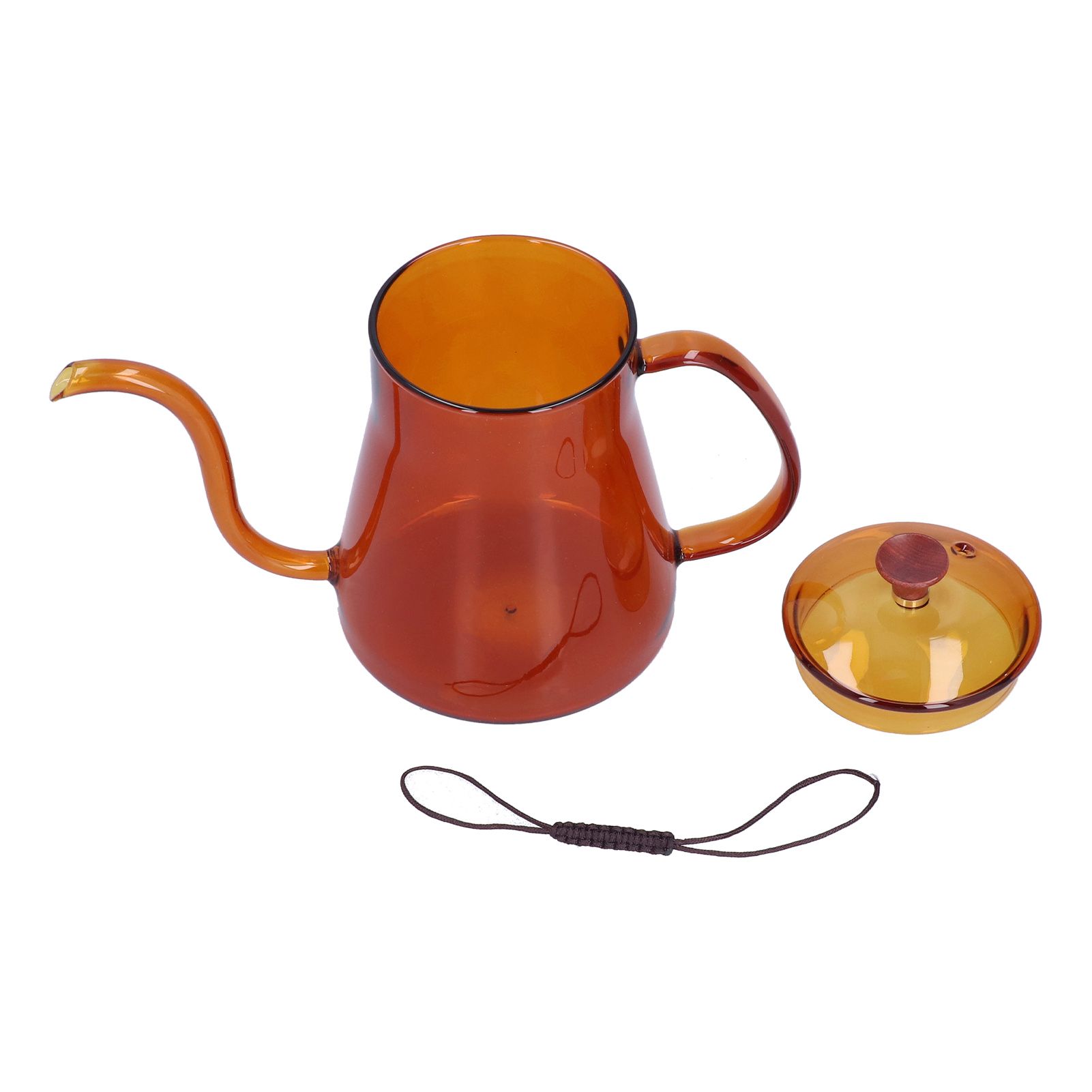Coffee Kettle Glass Coffee Pot 600ML Coffee Drip Kettle Long Nozzle Kettle for
