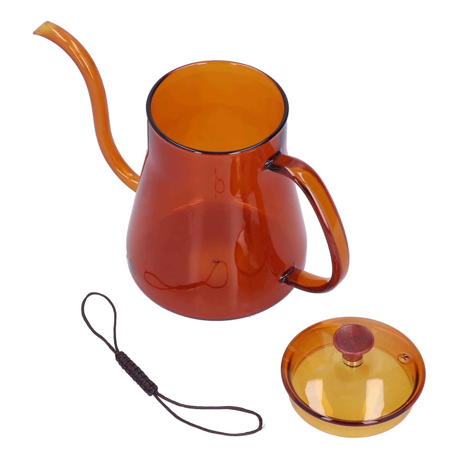 Coffee Kettle Glass Coffee Pot 600ML Coffee Drip Kettle Long Nozzle Kettle for view 2