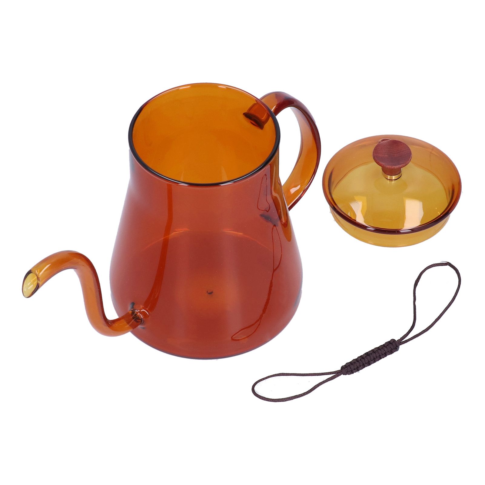 Coffee Kettle Glass Coffee Pot 600ML Coffee Drip Kettle Long Nozzle Kettle for view 3
