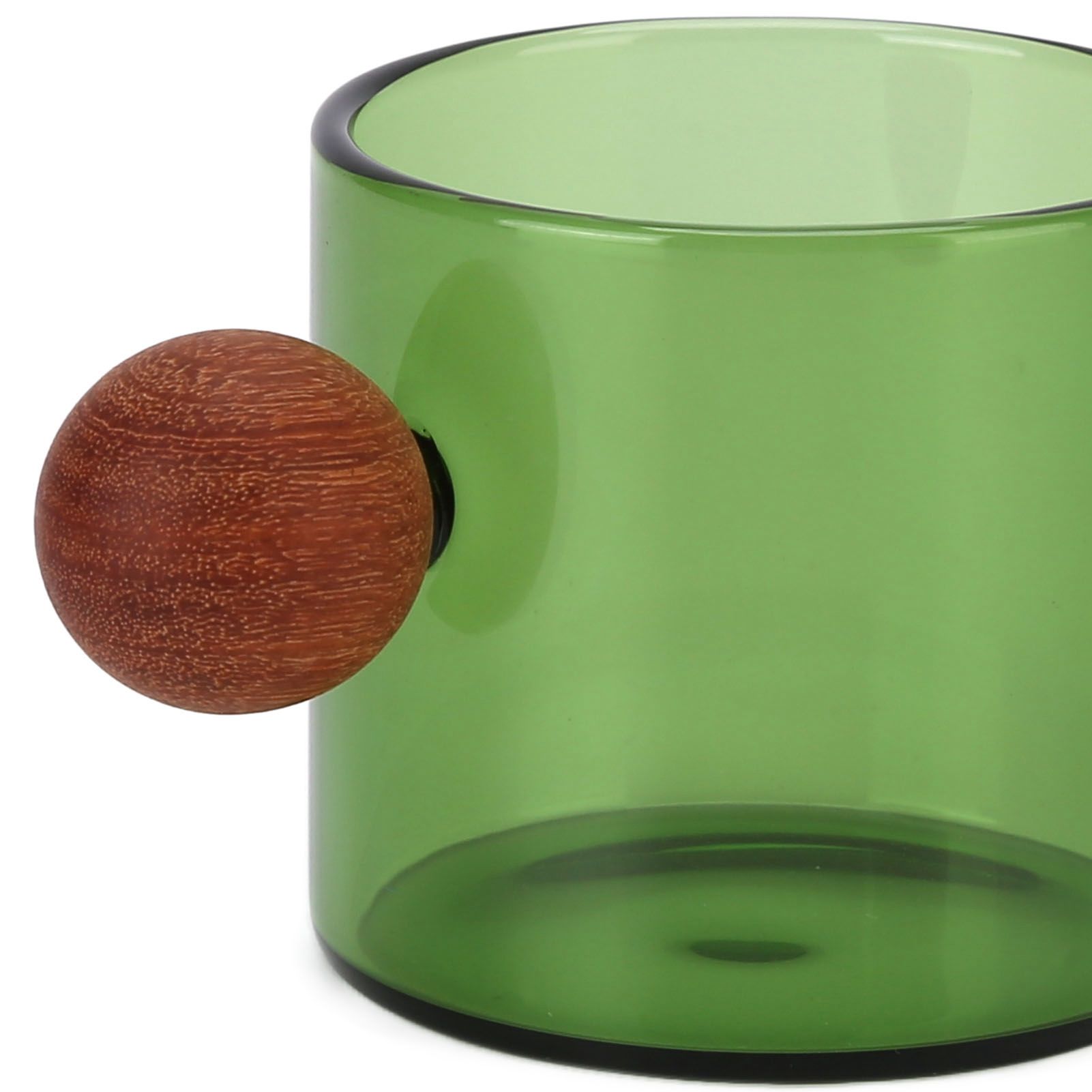 Glass Coffee Cup Clear Heatproof Glass Coffee Mug with Wooden Ball Handle for view 13
