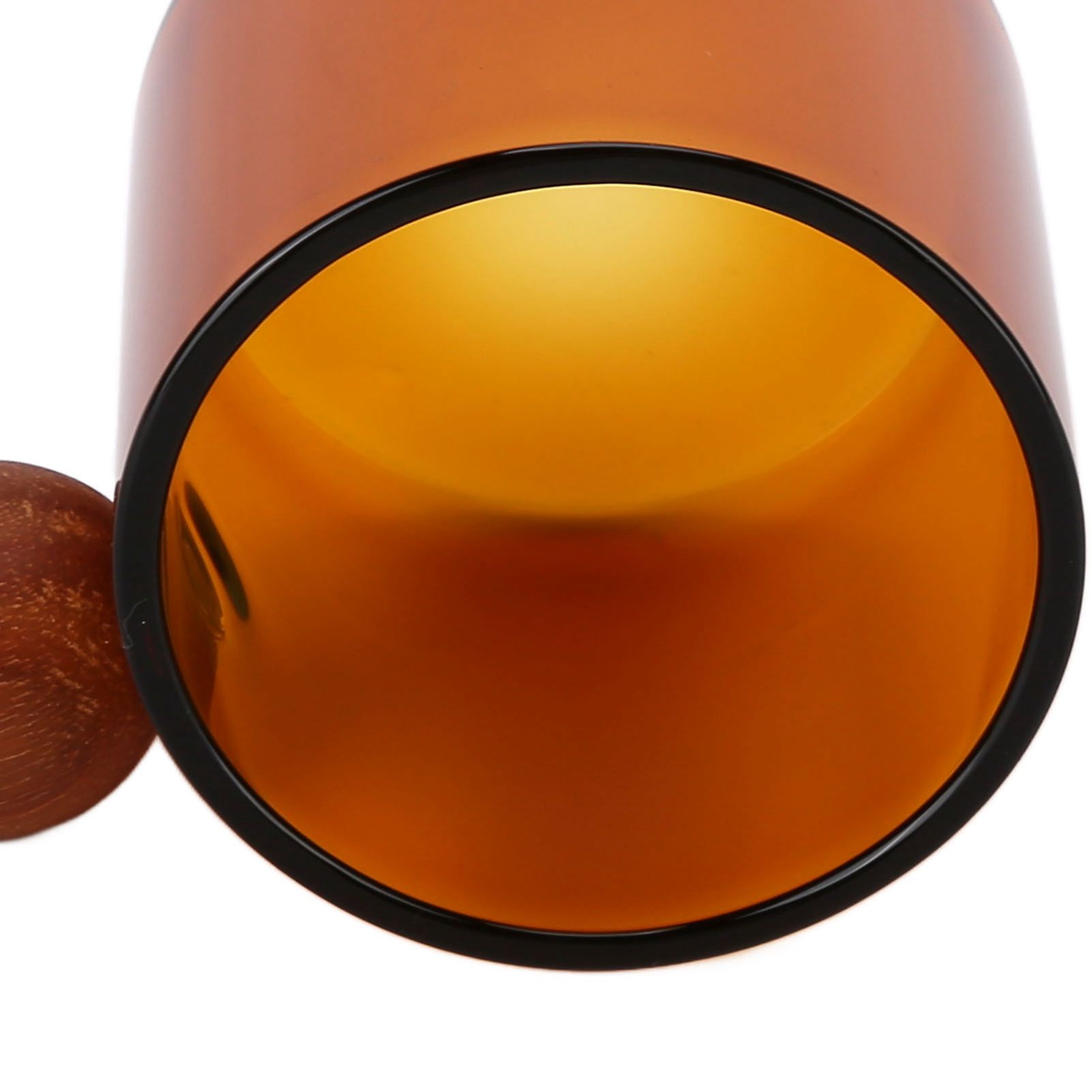 Glass Coffee Cup Clear Heatproof Glass Coffee Mug with Wooden Ball Handle for view 14