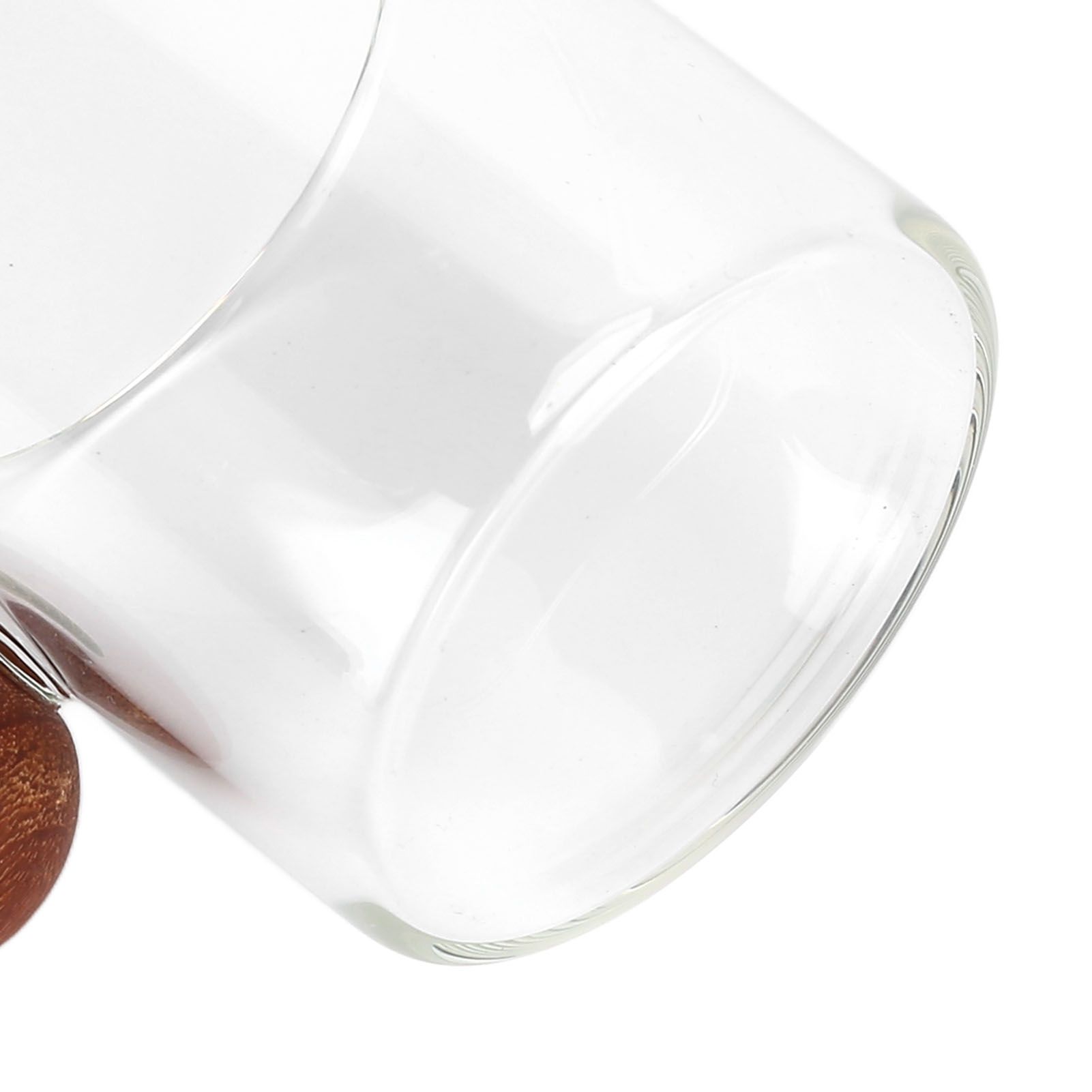 Glass Coffee Cup Clear Heatproof Glass Coffee Mug with Wooden Ball Handle for view 13