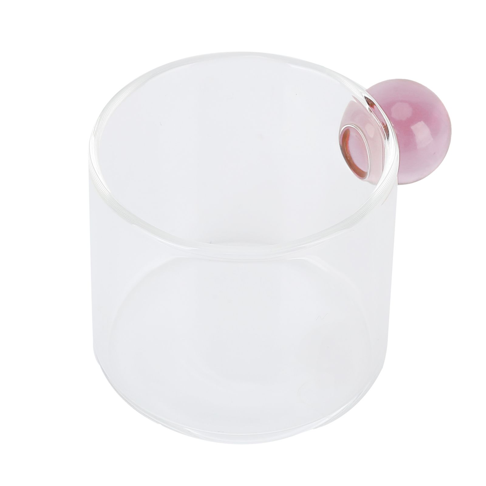 Teacup Glass Mug Transparent Heat Resistant Glass Coffee Cup with Ball Handle view 7