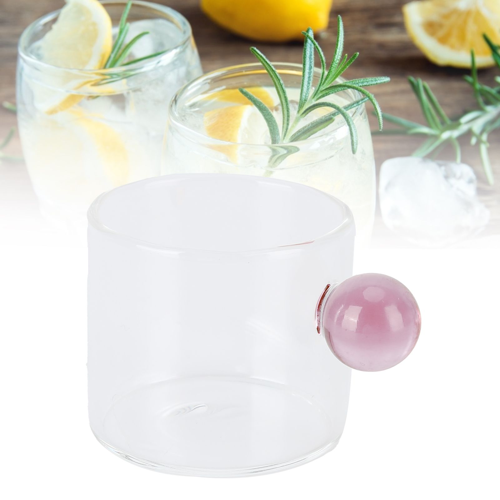 Teacup Glass Mug Transparent Heat Resistant Glass Coffee Cup with Ball Handle view 12