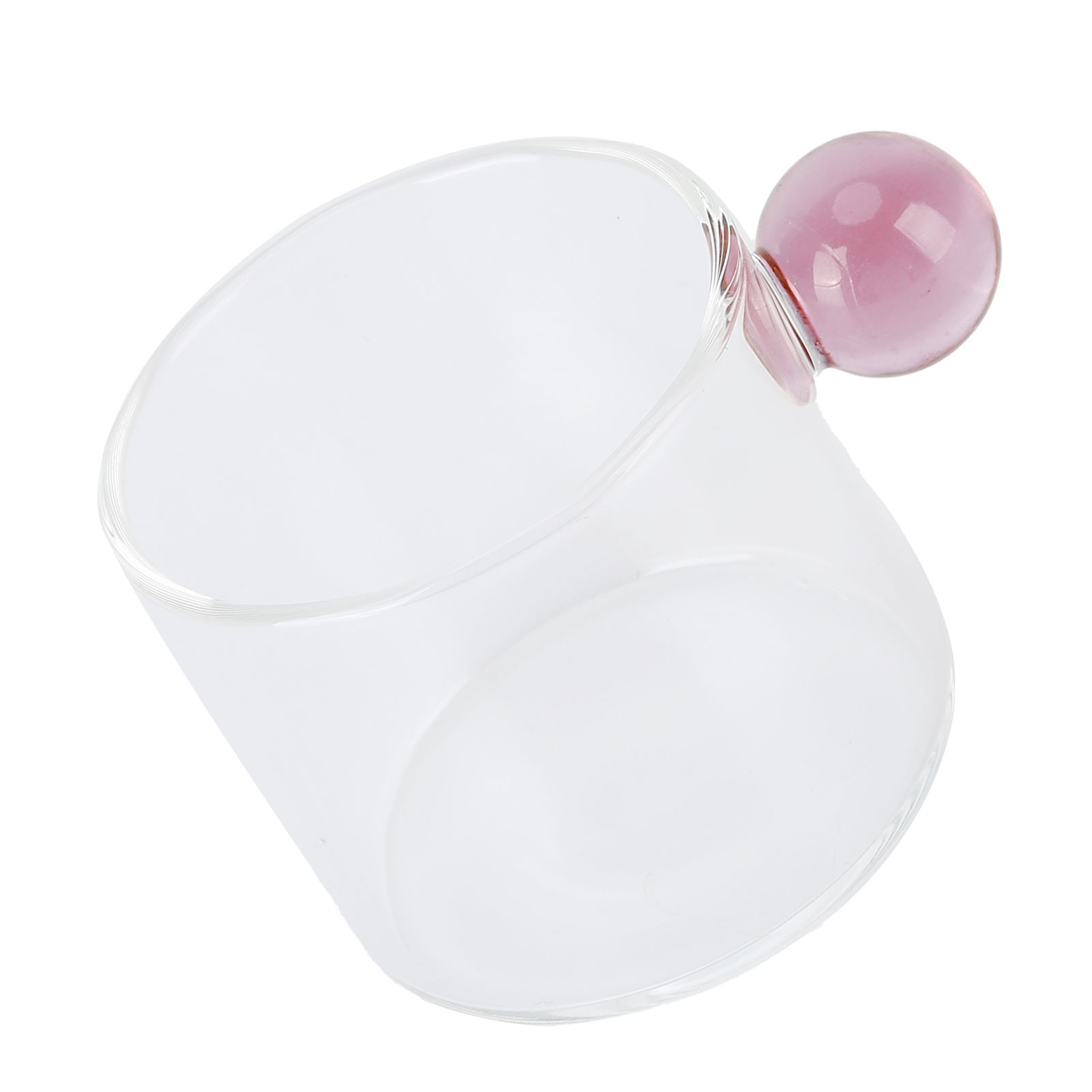 Teacup Glass Mug Transparent Heat Resistant Glass Coffee Cup with Ball Handle view 14