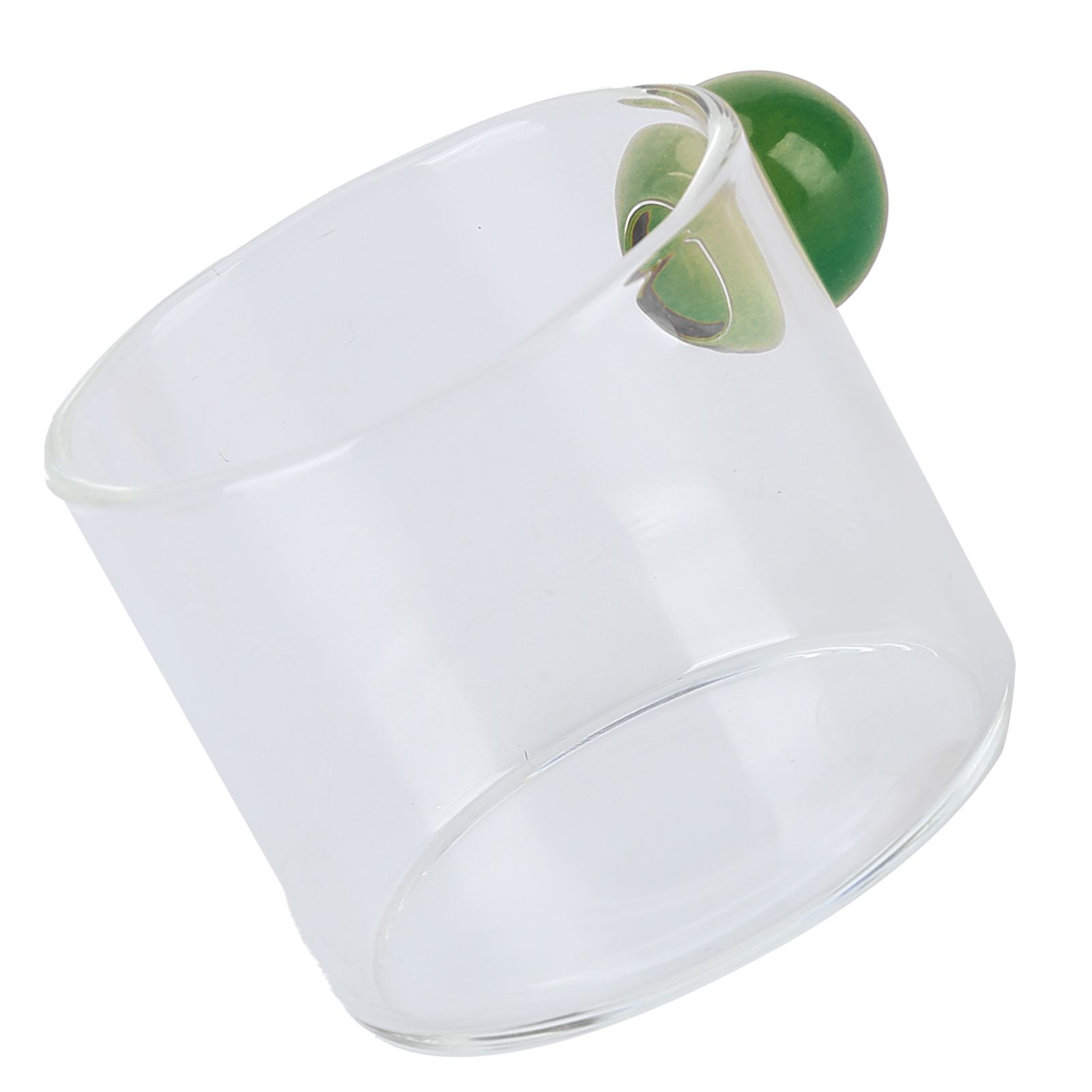 Teacup Glass Mug Transparent Heat Resistant Glass Coffee Cup with Ball Handle view 9