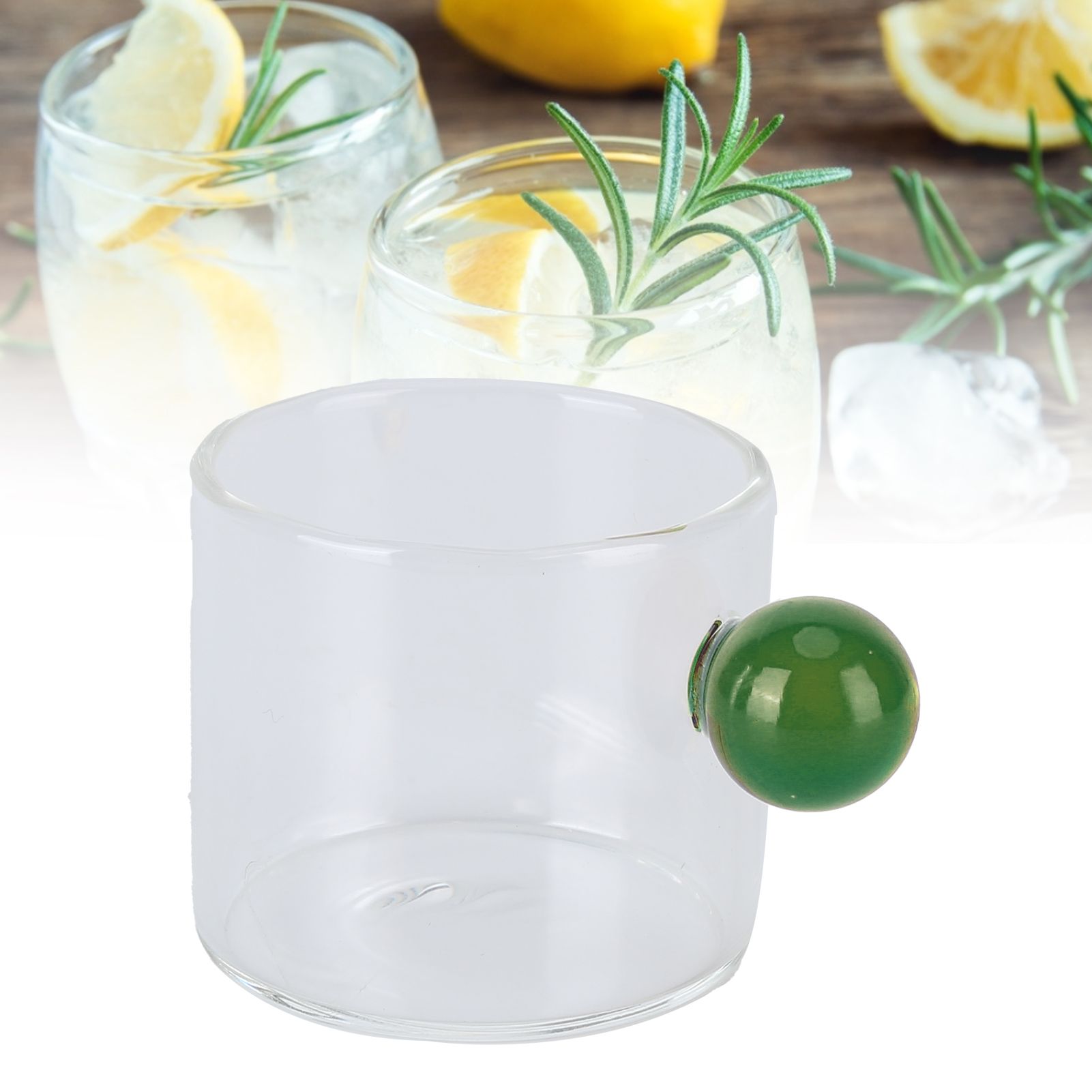 Teacup Glass Mug Transparent Heat Resistant Glass Coffee Cup with Ball Handle view 11
