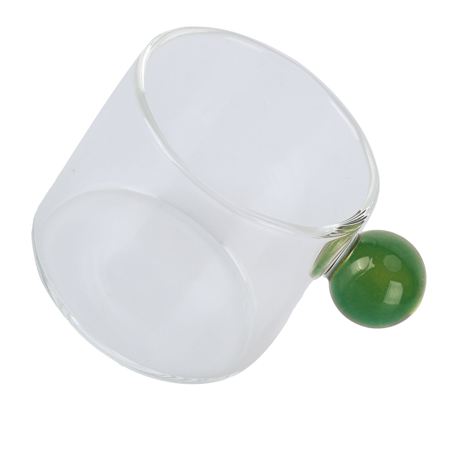 Teacup Glass Mug Transparent Heat Resistant Glass Coffee Cup with Ball Handle view 13