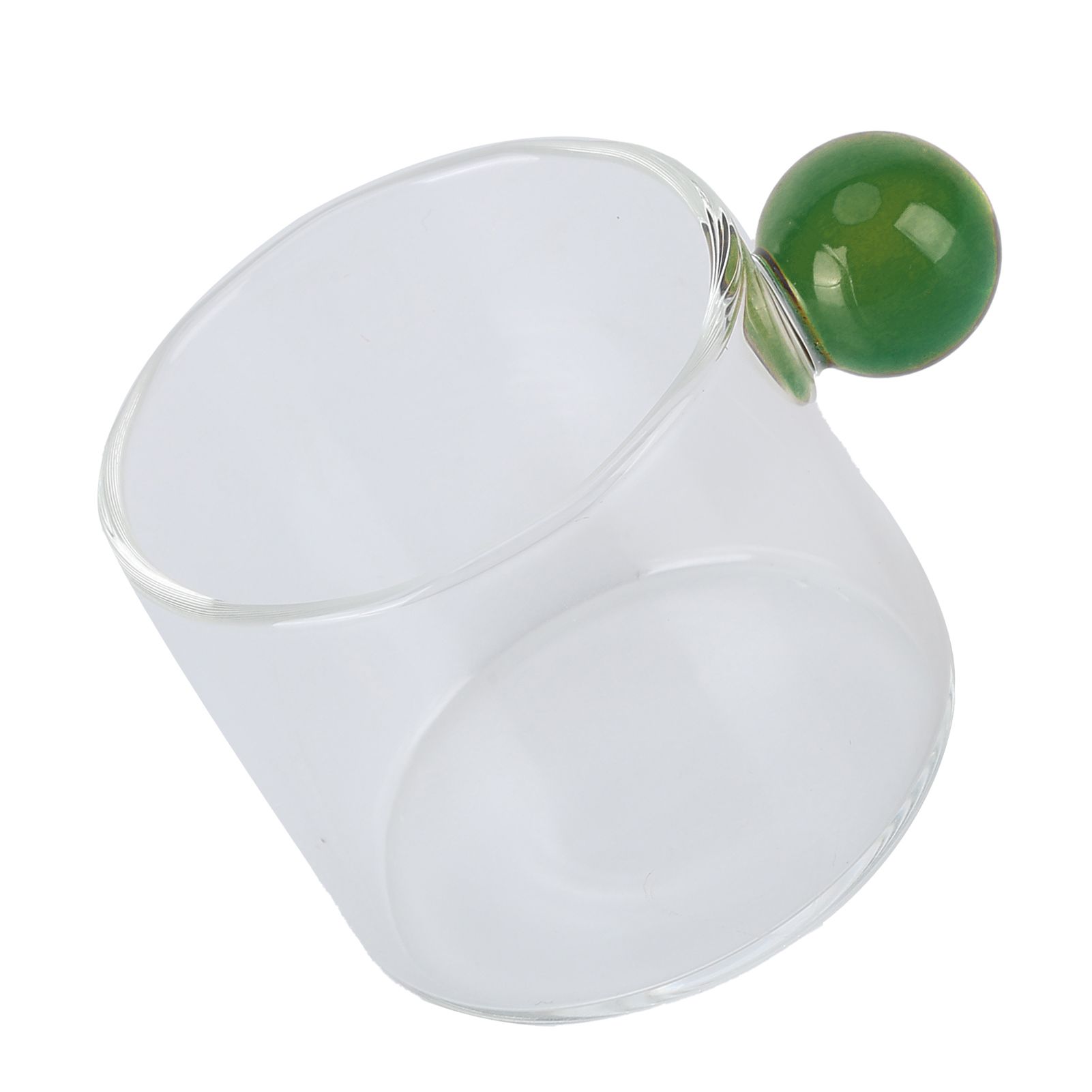 Teacup Glass Mug Transparent Heat Resistant Glass Coffee Cup with Ball Handle view 14