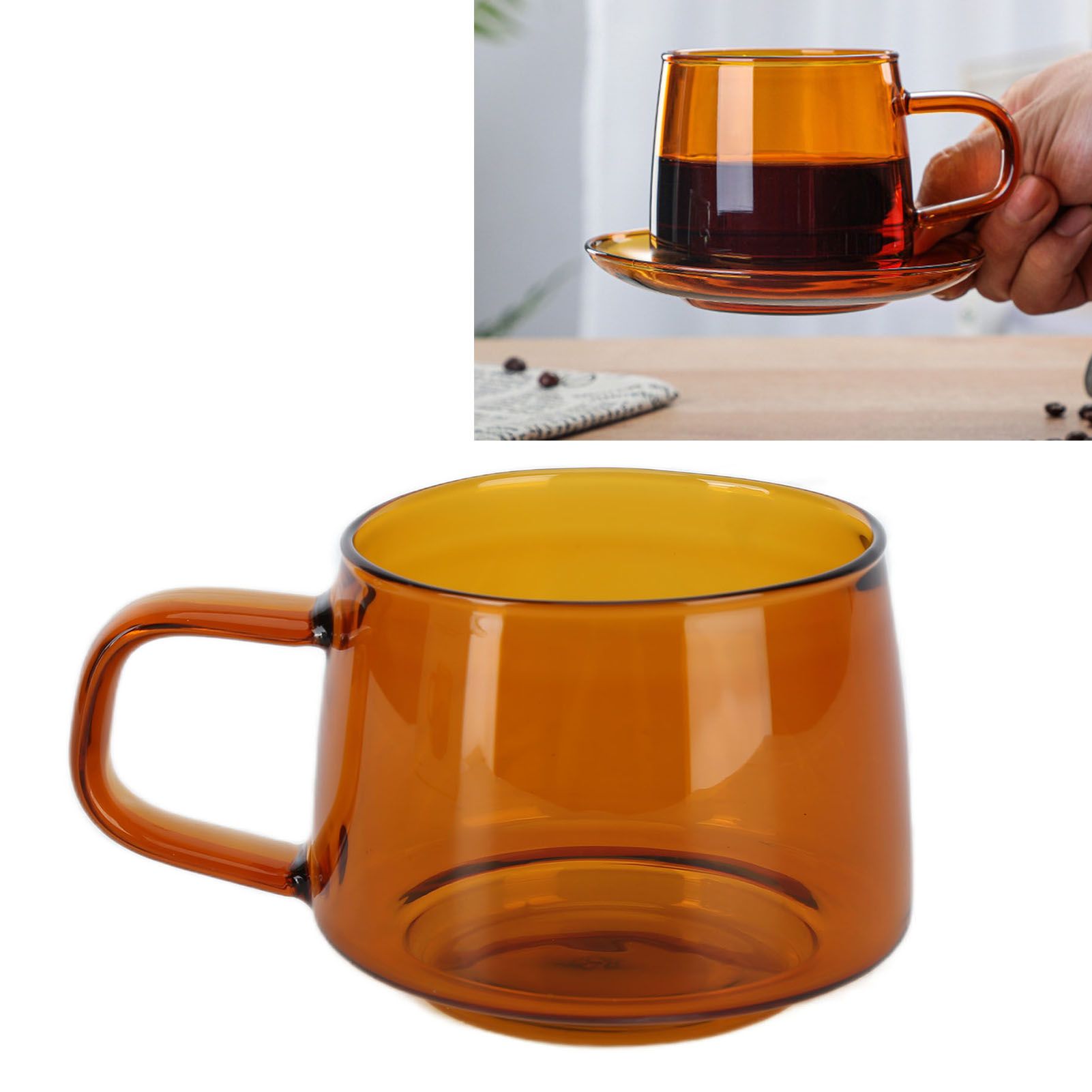 Transparent Coffee Cup 250ML Borosilicate Cup Glass Tea Water Milk Mug with view 12