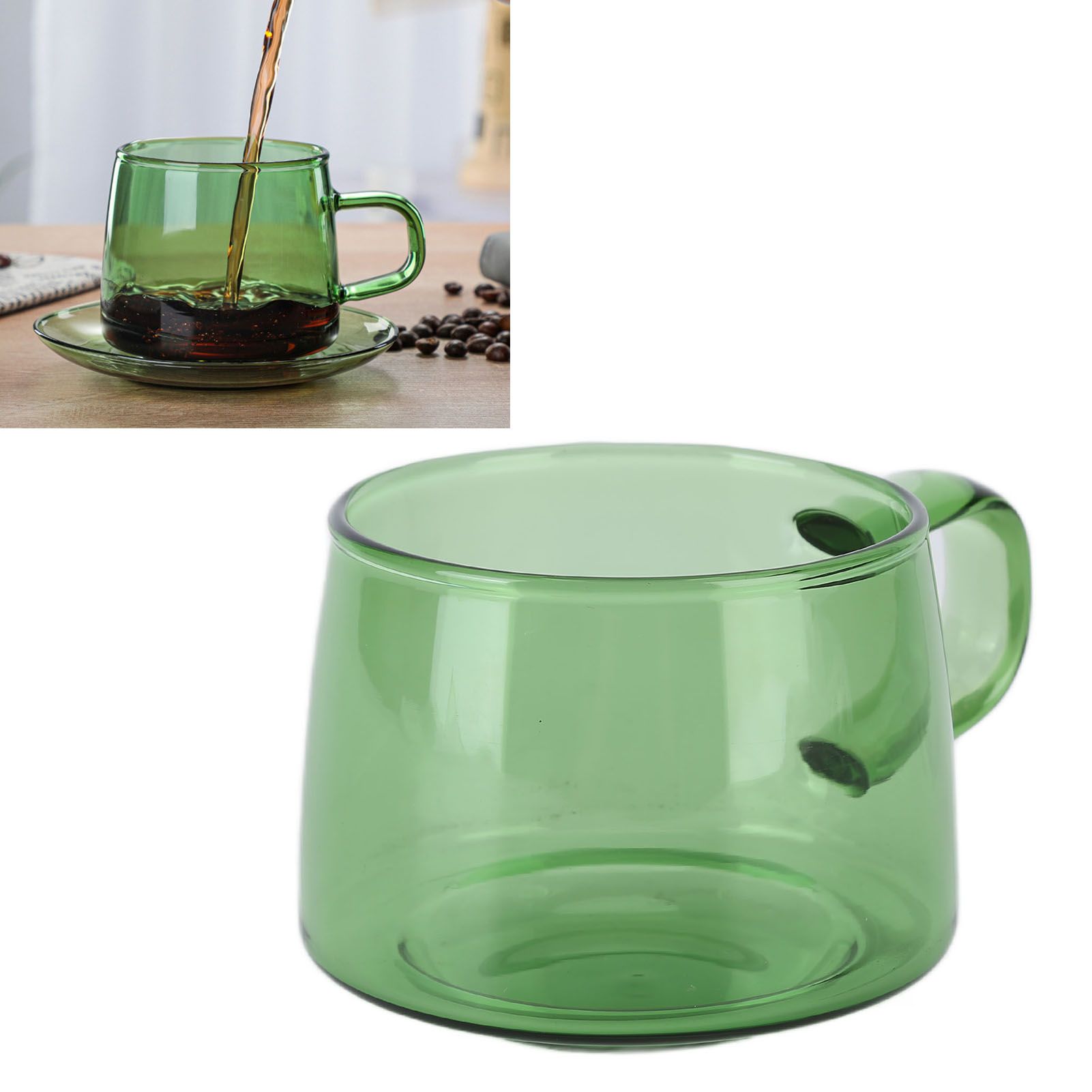 Transparent Coffee Cup 250ML Borosilicate Cup Glass Tea Water Milk Mug with view 12