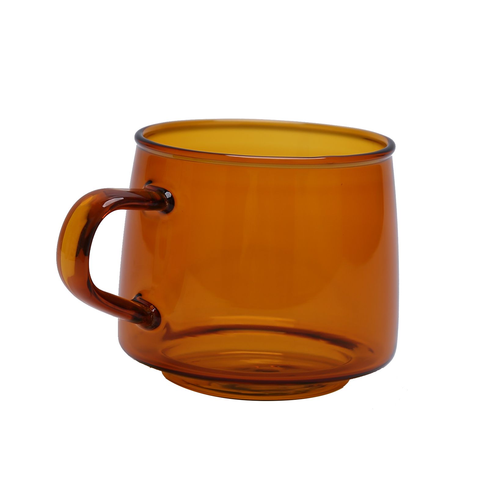 350ml Glass Coffee Cup Crystal Coffee Mug with Handle High Temperature