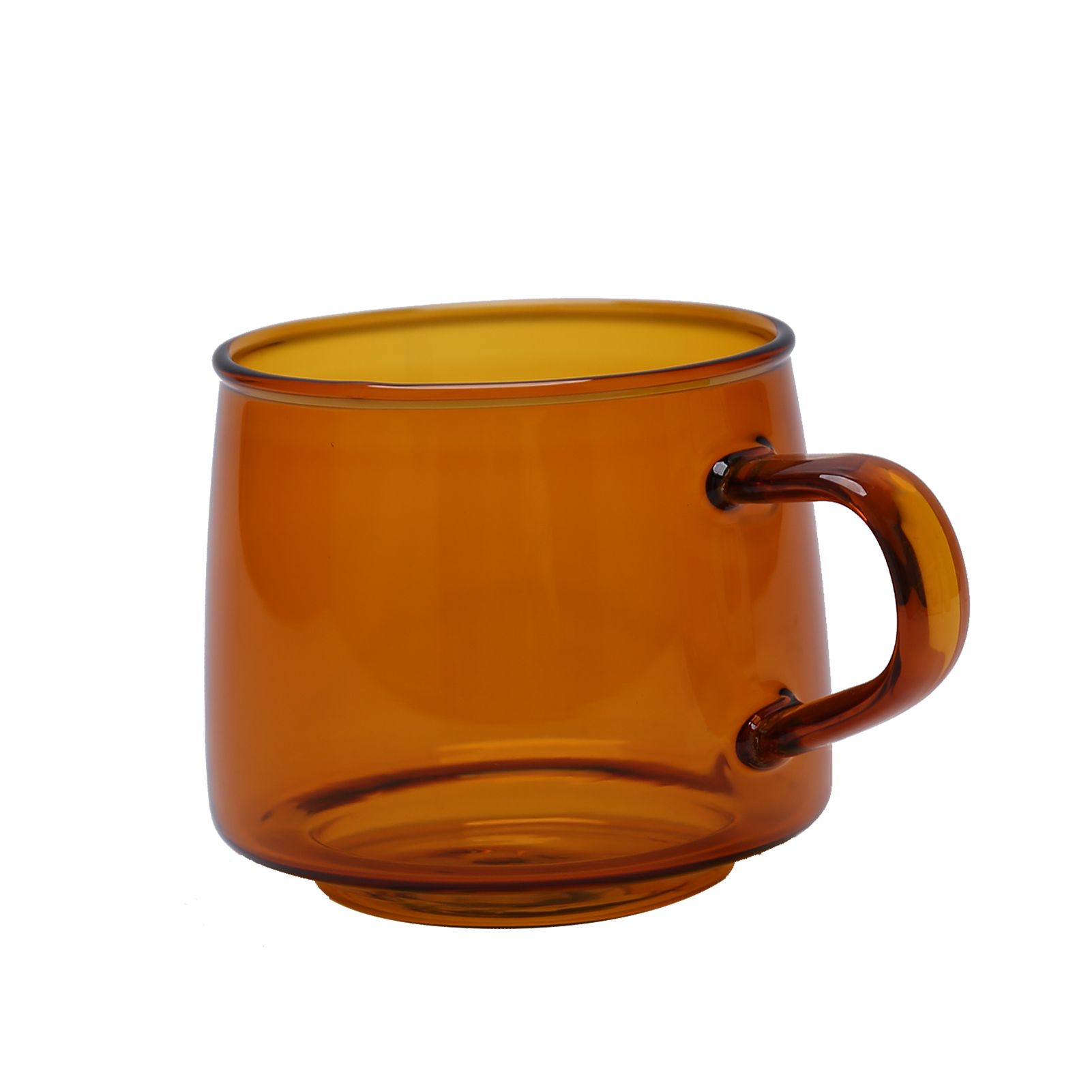 350ml Glass Coffee Cup Crystal Coffee Mug with Handle High Temperature view 3