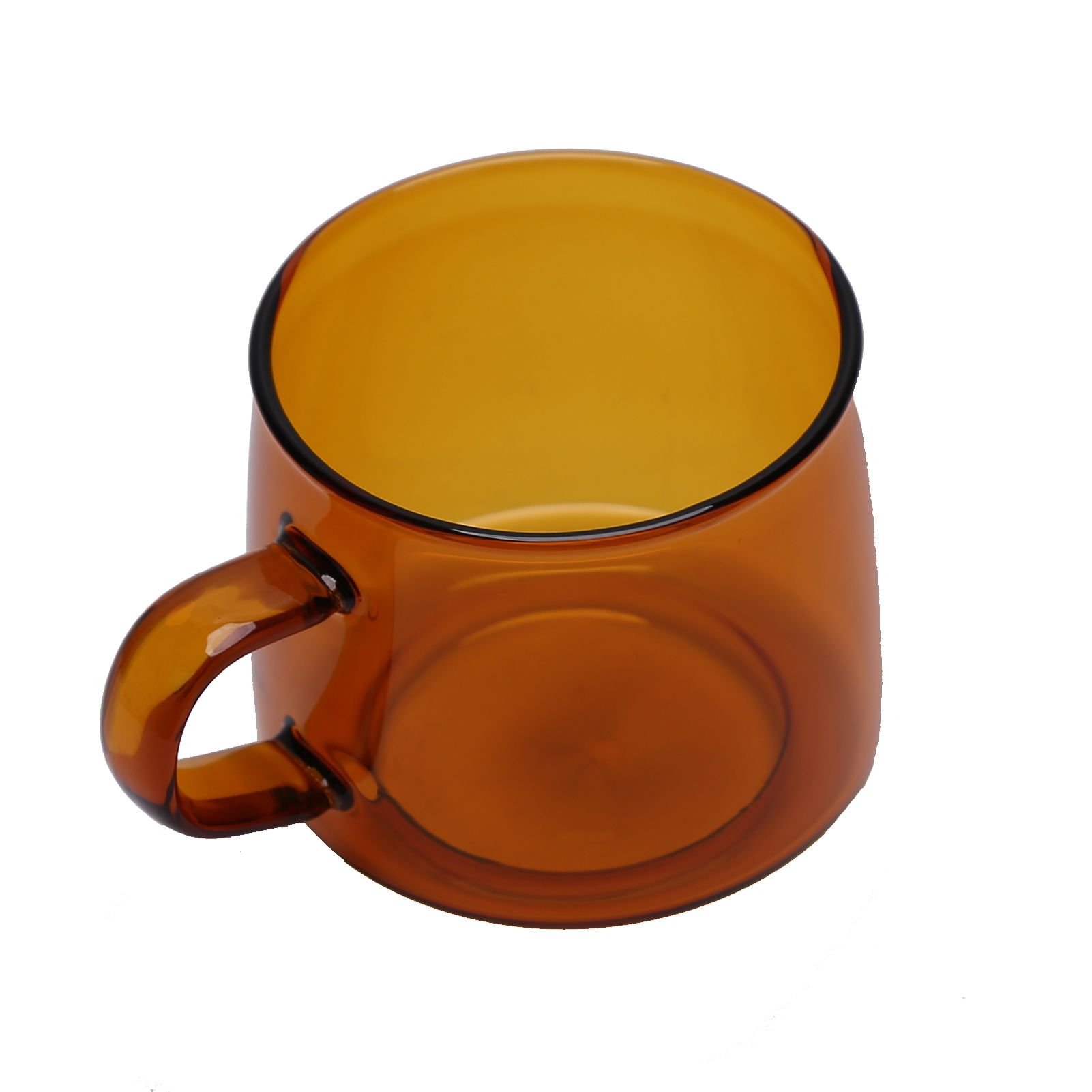 350ml Glass Coffee Cup Crystal Coffee Mug with Handle High Temperature view 6