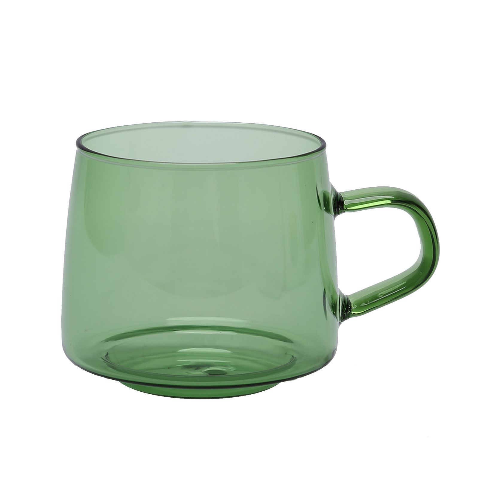 350ml Glass Coffee Cup Crystal Coffee Mug with Handle High Temperature view 2