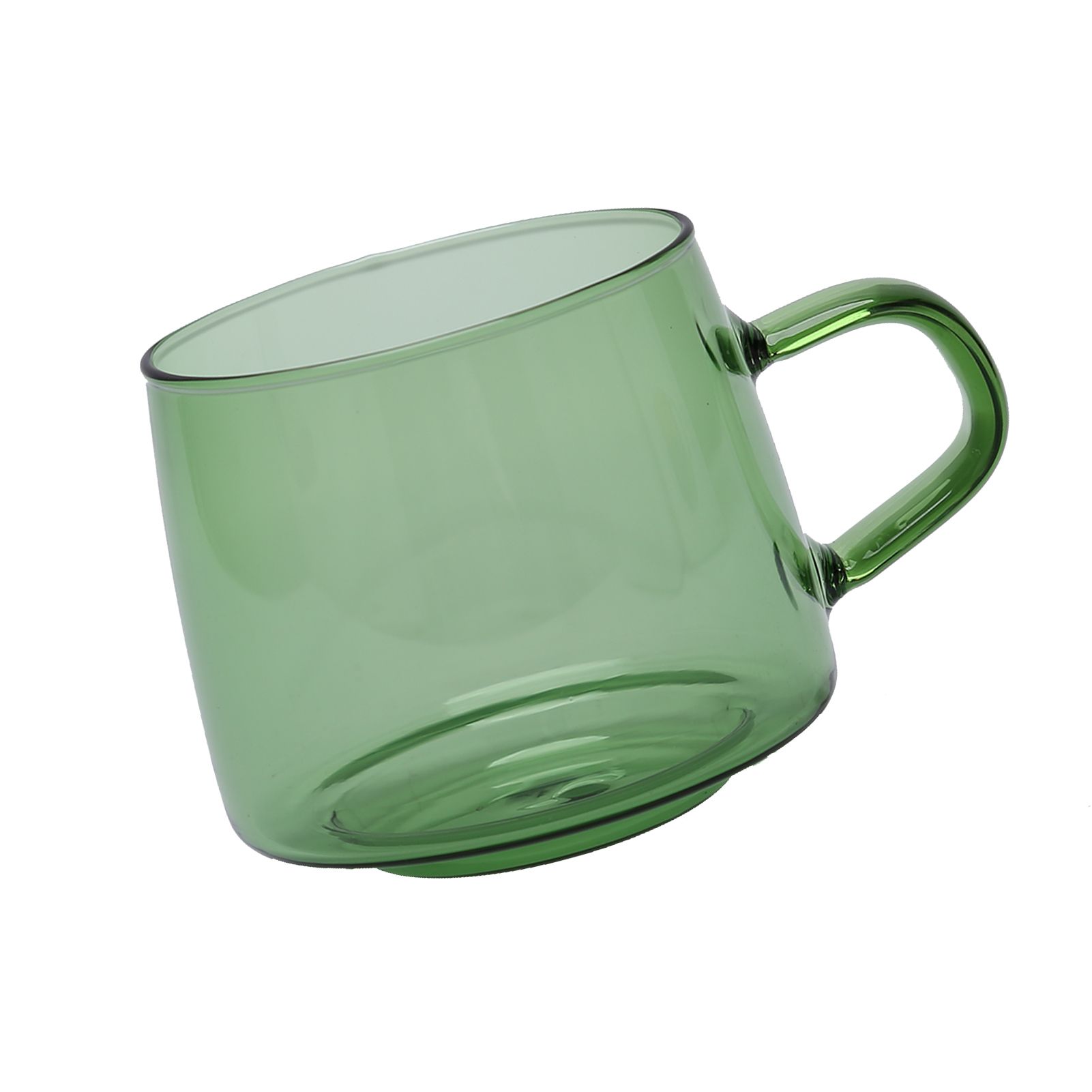 350ml Glass Coffee Cup Crystal Coffee Mug with Handle High Temperature view 3